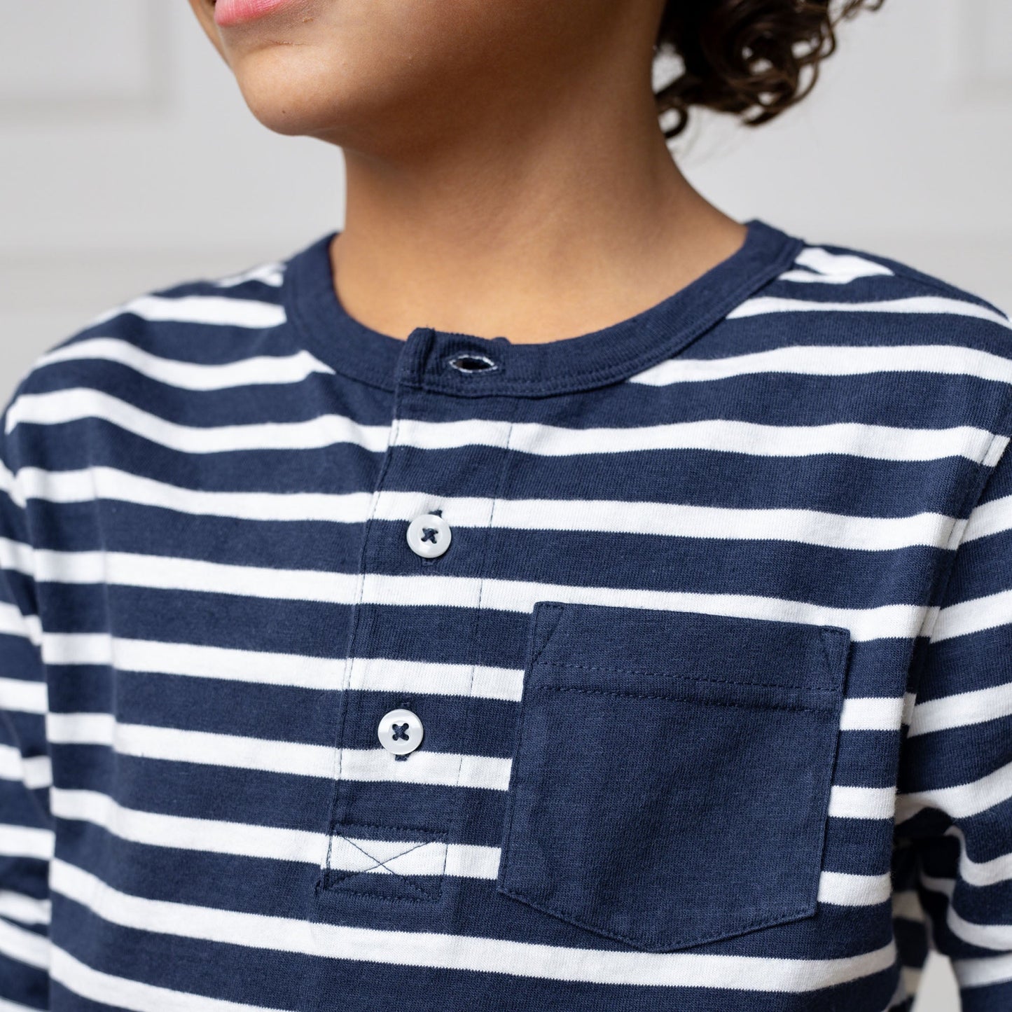 Henley Pocket Tee with Rolled Sleeves