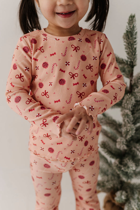 Girls Lettuce Hem Tee in Candy Lane