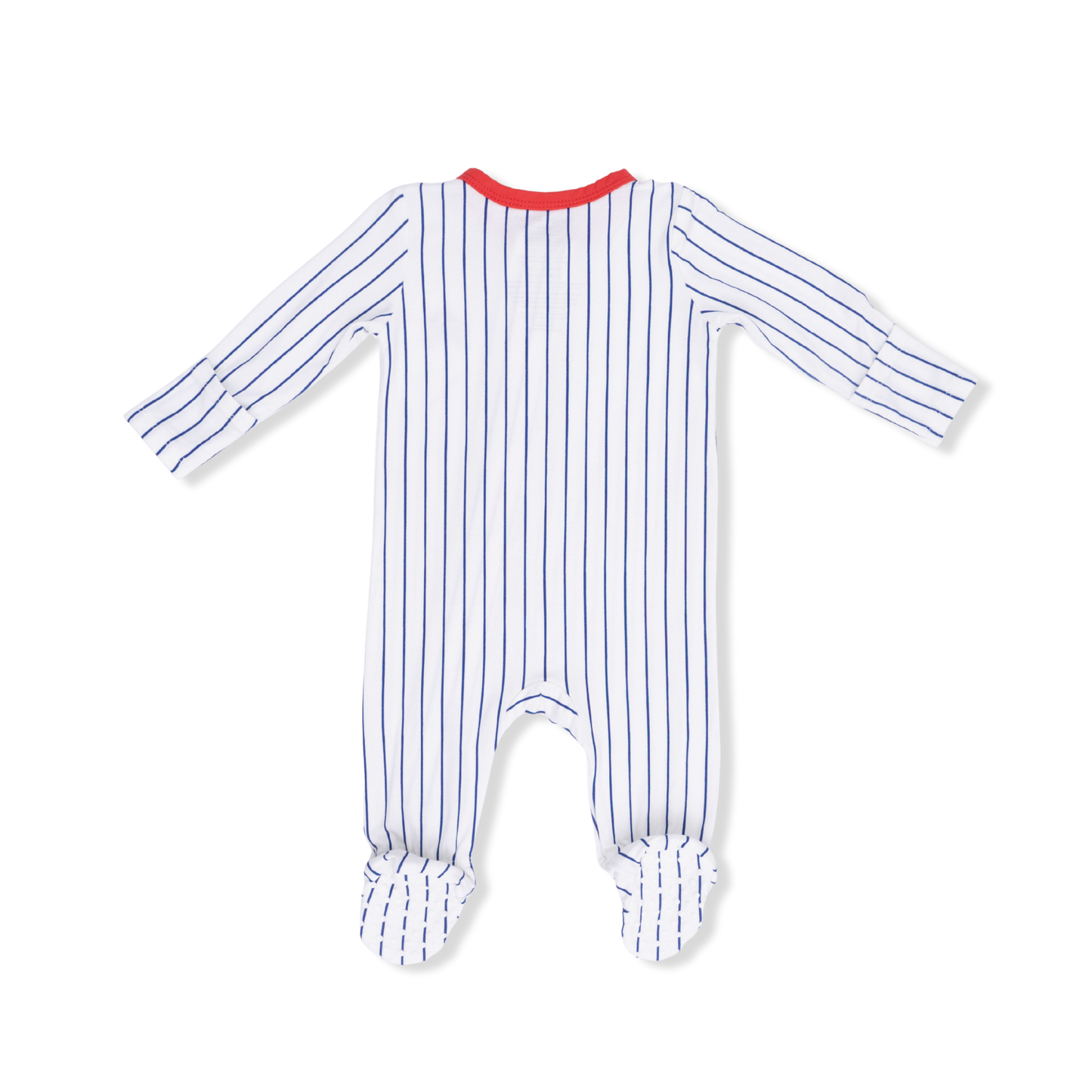 Baseball Stripe - 2 Way Zipper Footie