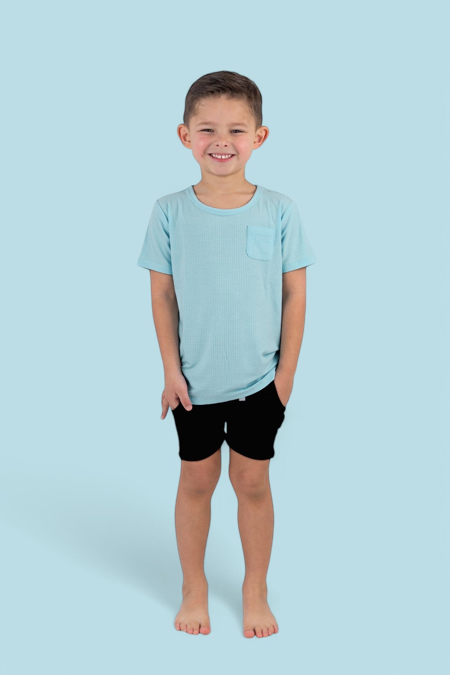 CAPRI BLUE RIB DREAM POCKET TEE