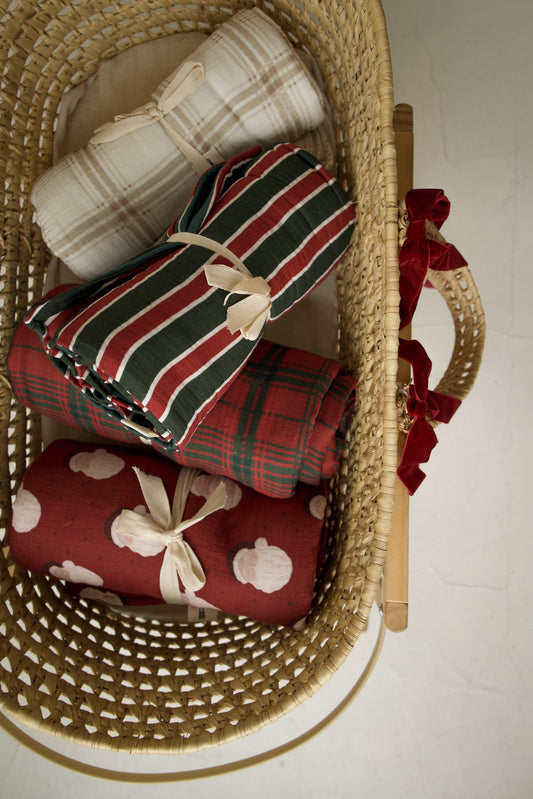 Muslin Quilt | Holiday Stripe