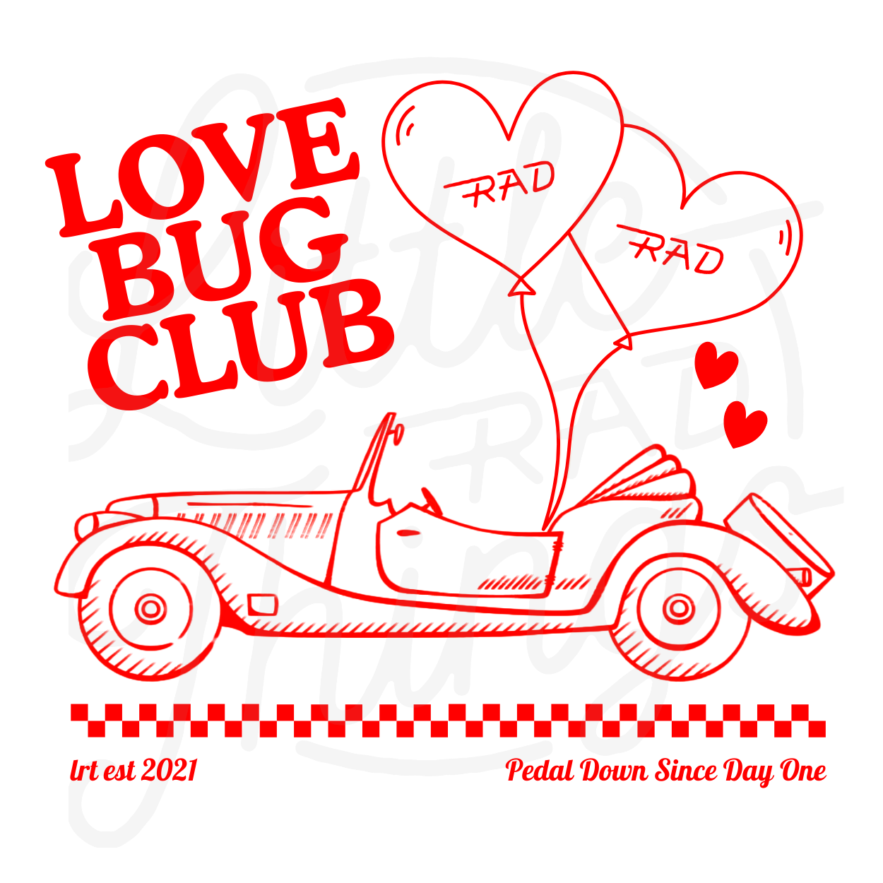 THE LOVE BUG CLUB TEE - WHITE LONG SLEEVE