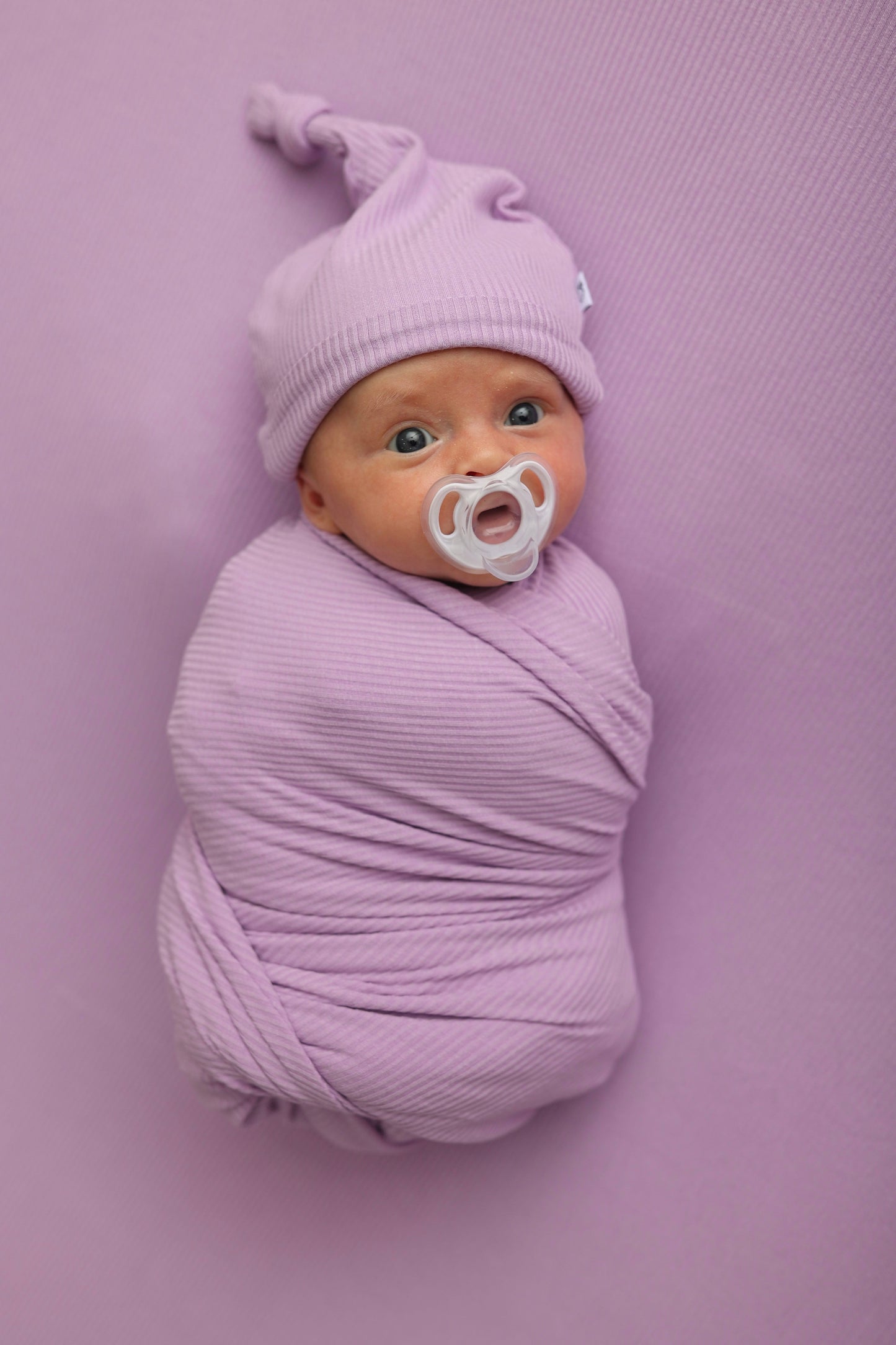 AMETHYST RIB DREAM SWADDLE & BEANIE