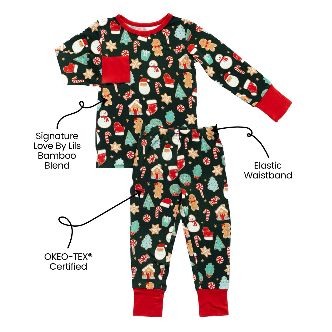 Scarlett Christmas Cookies Bamboo 2-Piece Long Sleeve Set