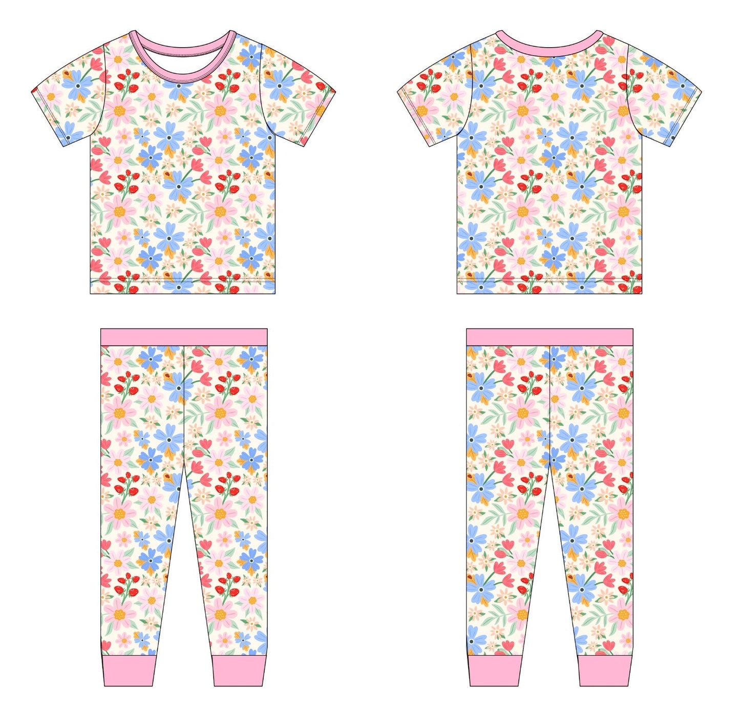 Strawberry Fields Floral Two-Piece