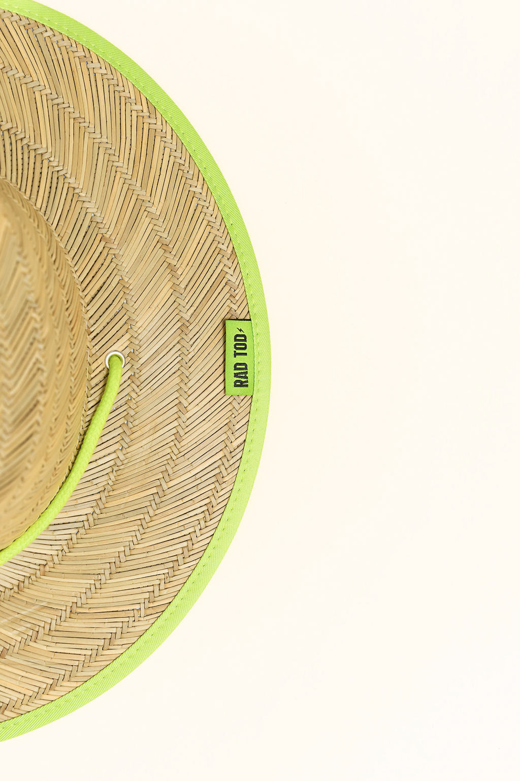 TODDLER STRAW HAT - HI-VIS LIME