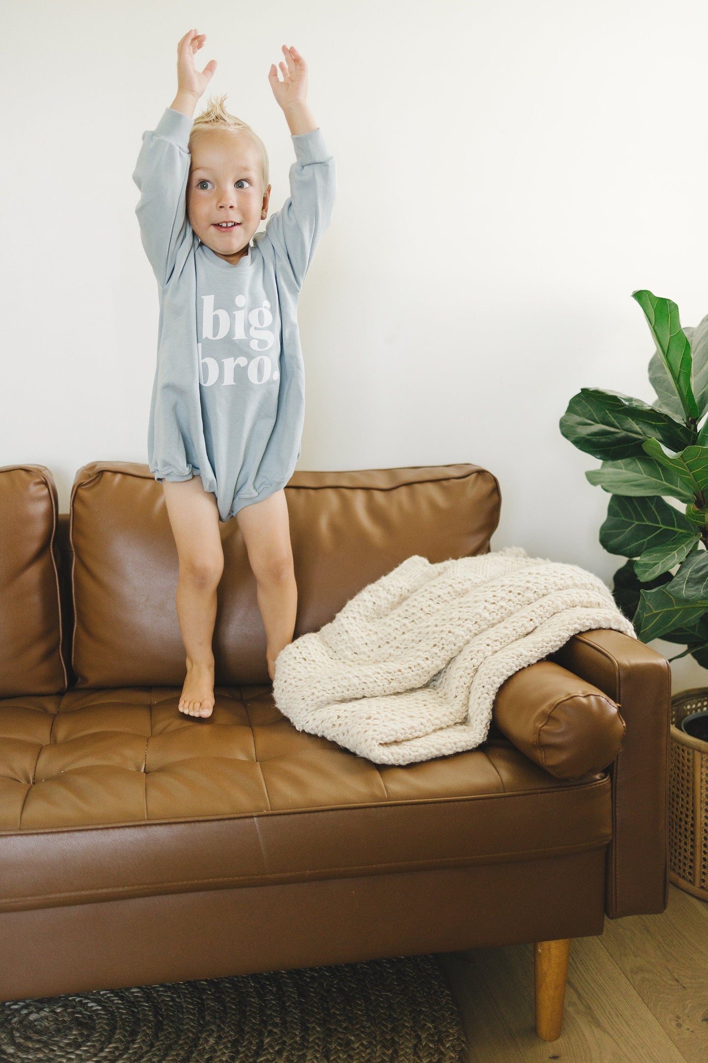 Big Bro Oversized Sweatshirt Romper - more colors