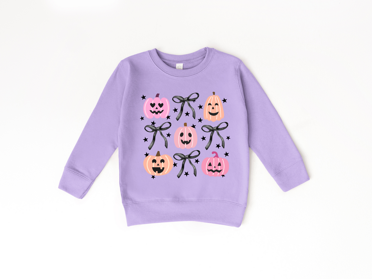 Jack-O-Lanterns & Bows Toddler/Youth Crewneck Sweatshirt