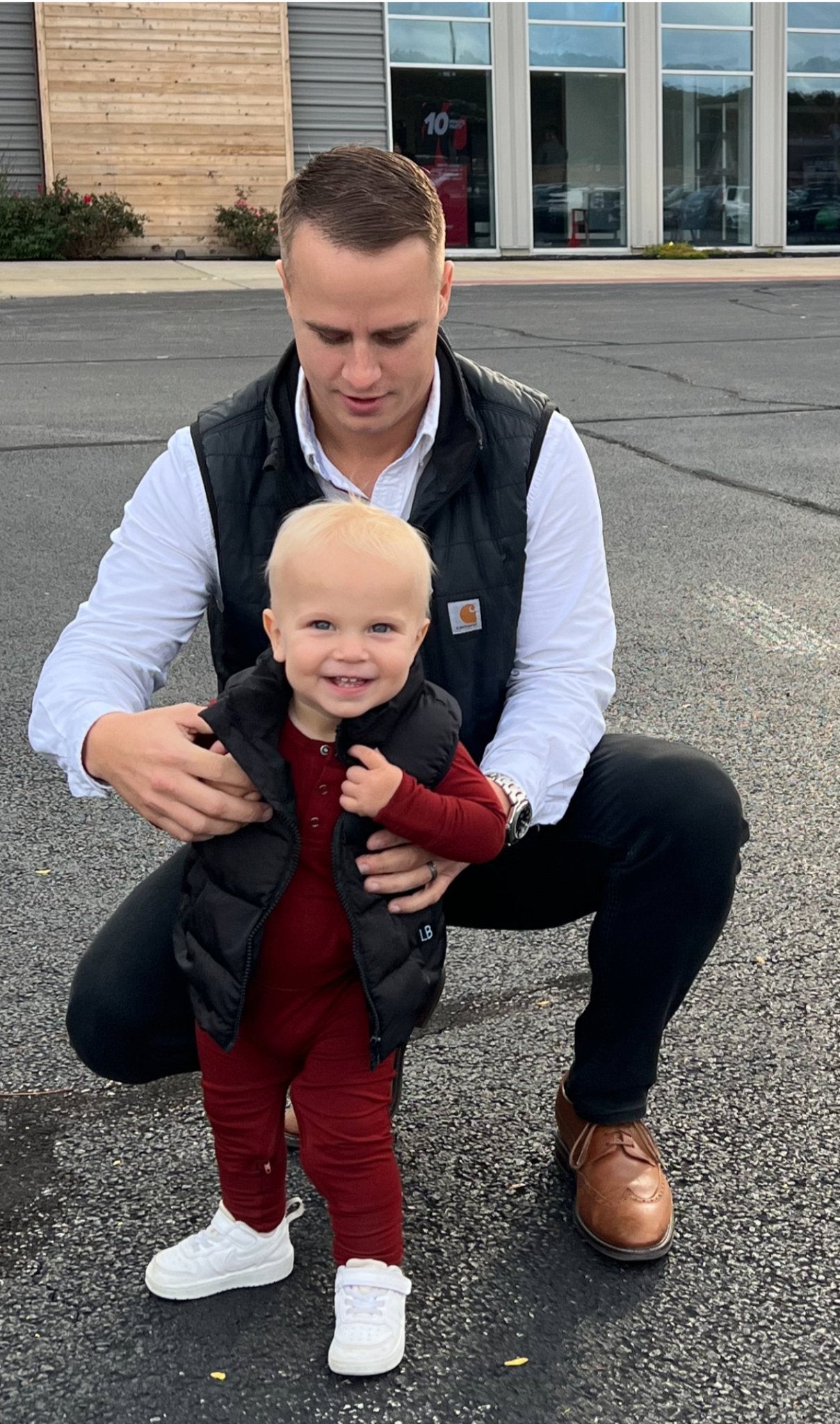 Bamboo Long Sleeve Romper - Redwood