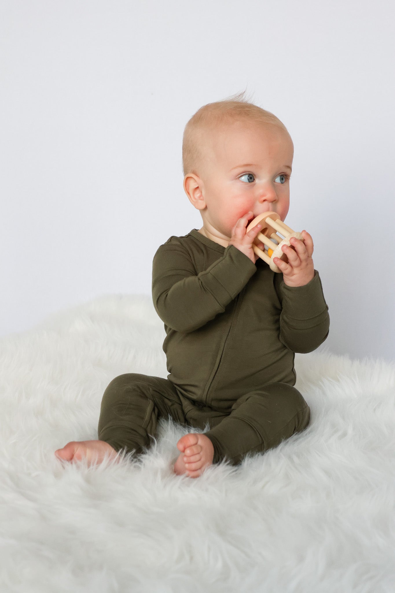 Bamboo Zippy Pajama - Dark Olive