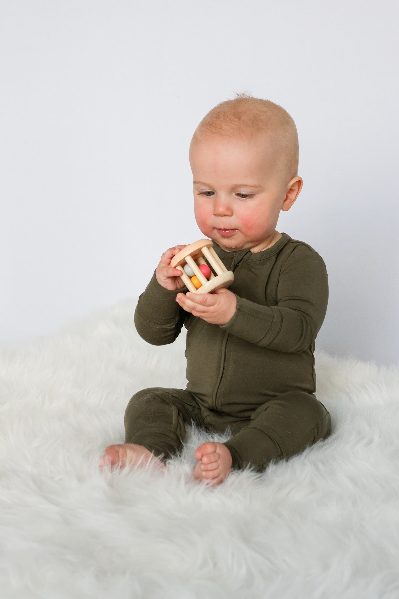 Bamboo Zippy Pajama - Dark Olive