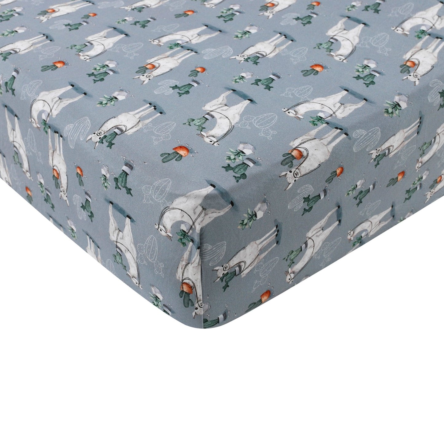 Prickly Llama Crib Sheet BDLJ