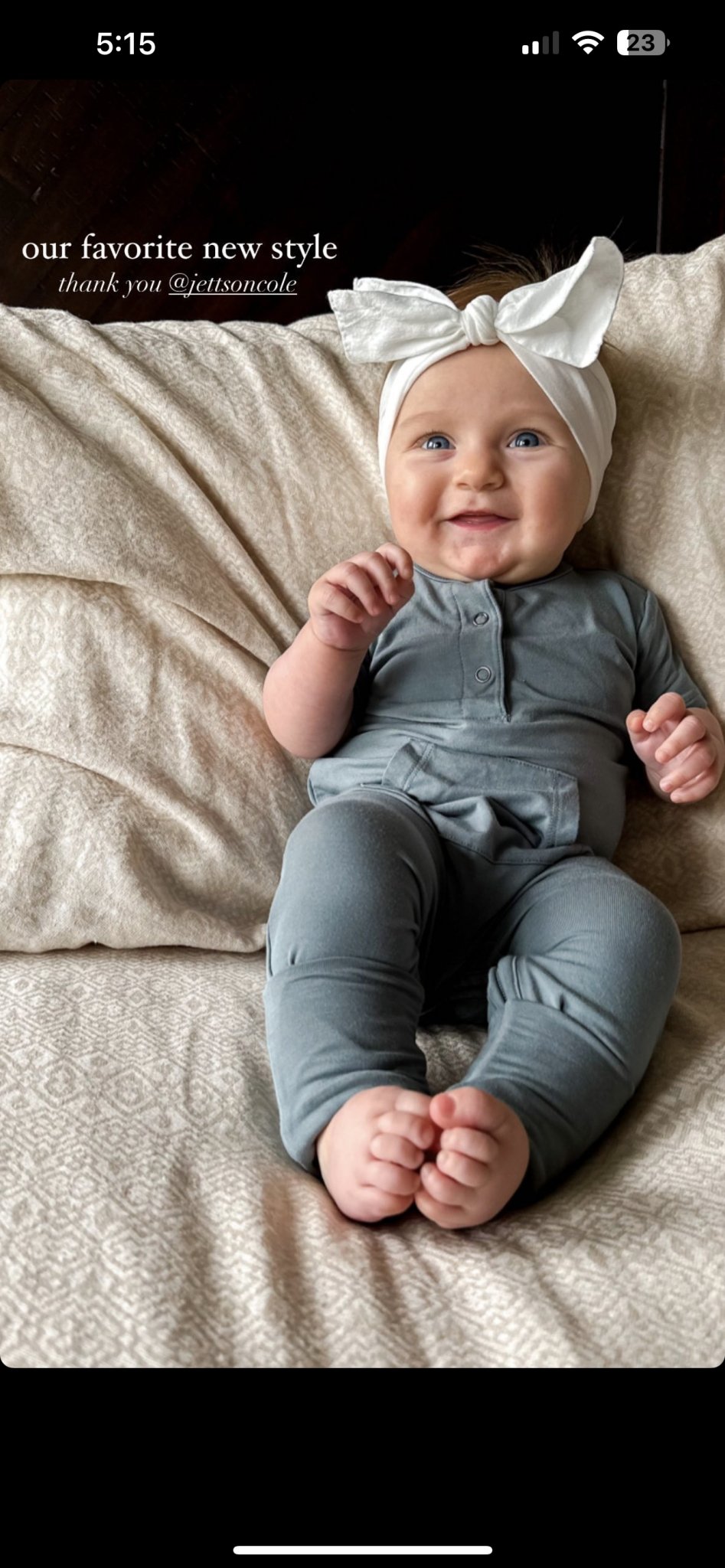 Bamboo Short Sleeve Romper - Sea Blue