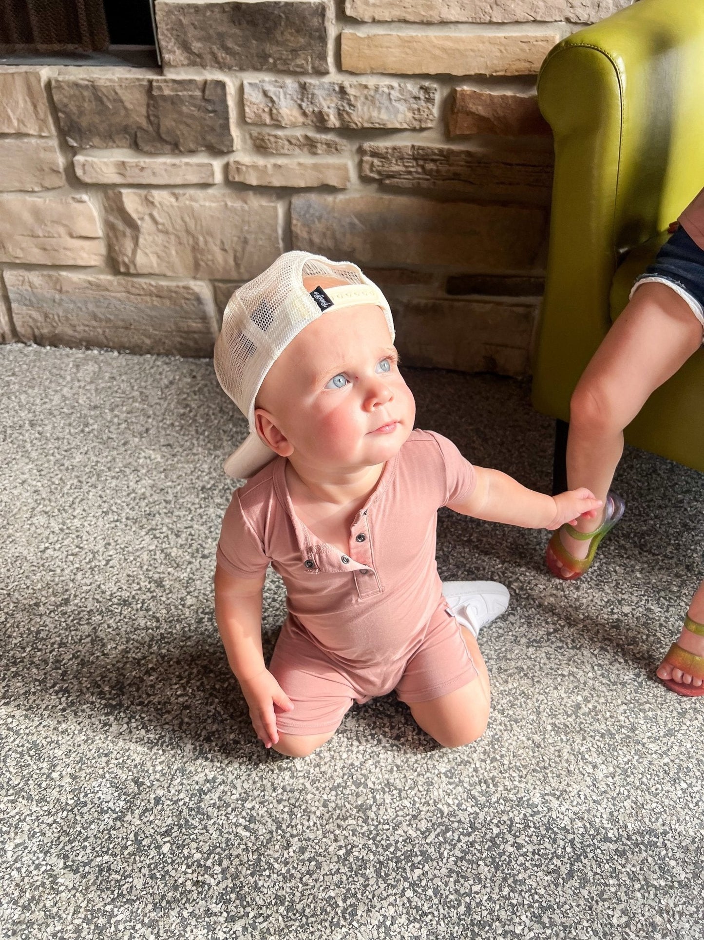 Bamboo Shorty Romper- Canyon Clay