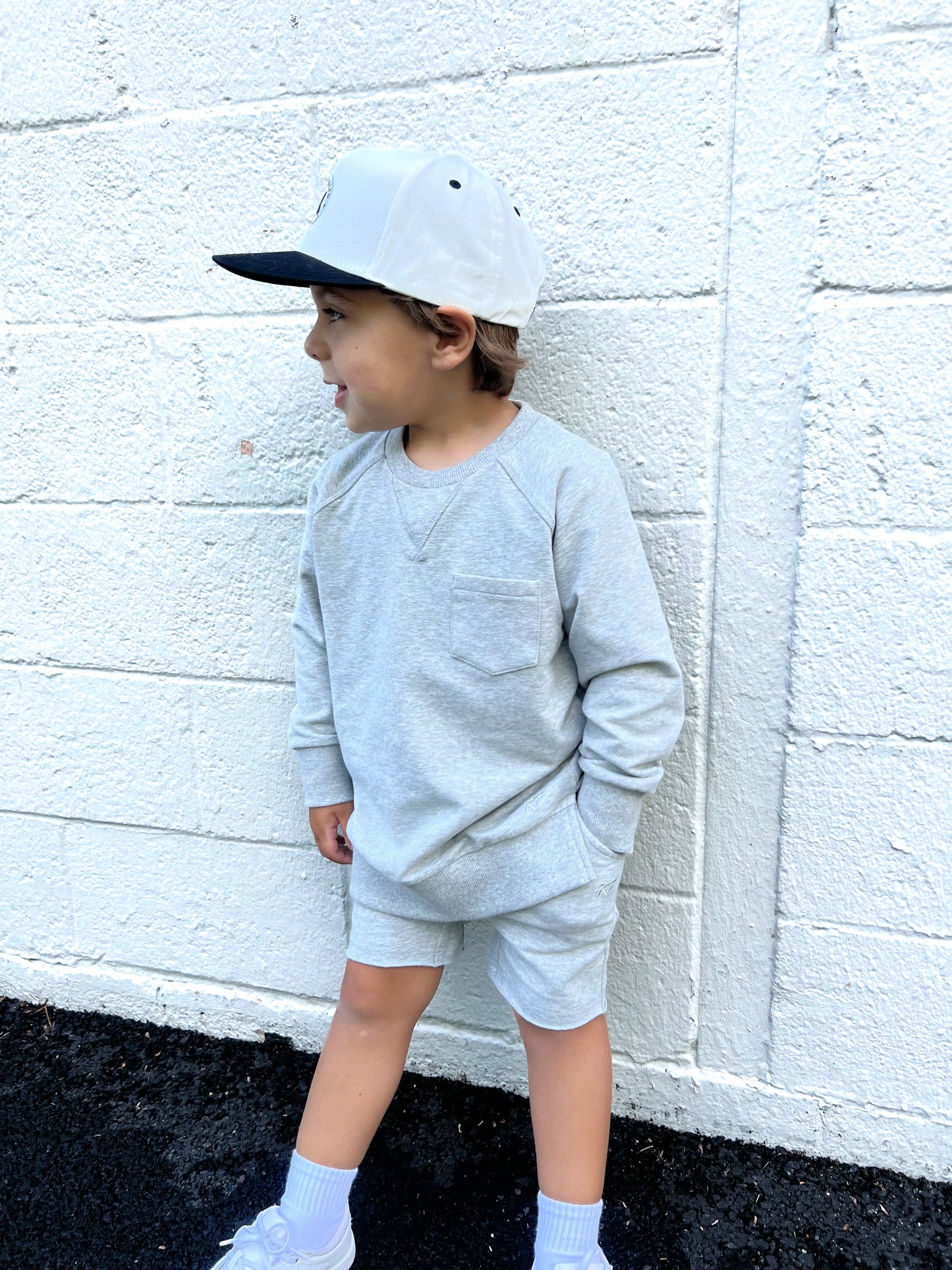 ORGANIC COTTON SHORTS - GRAY