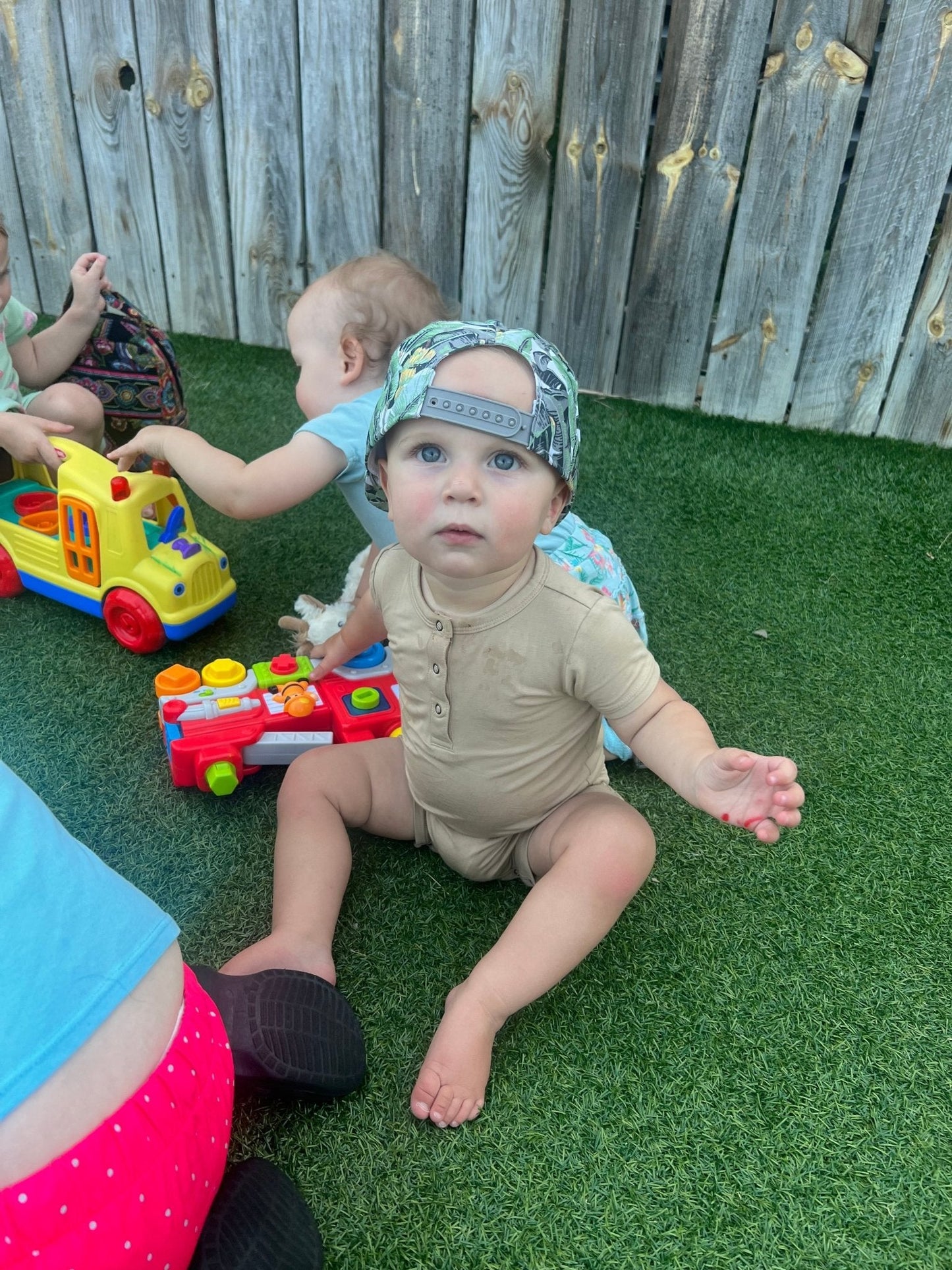 Bamboo Shorty Romper- Desert Tan