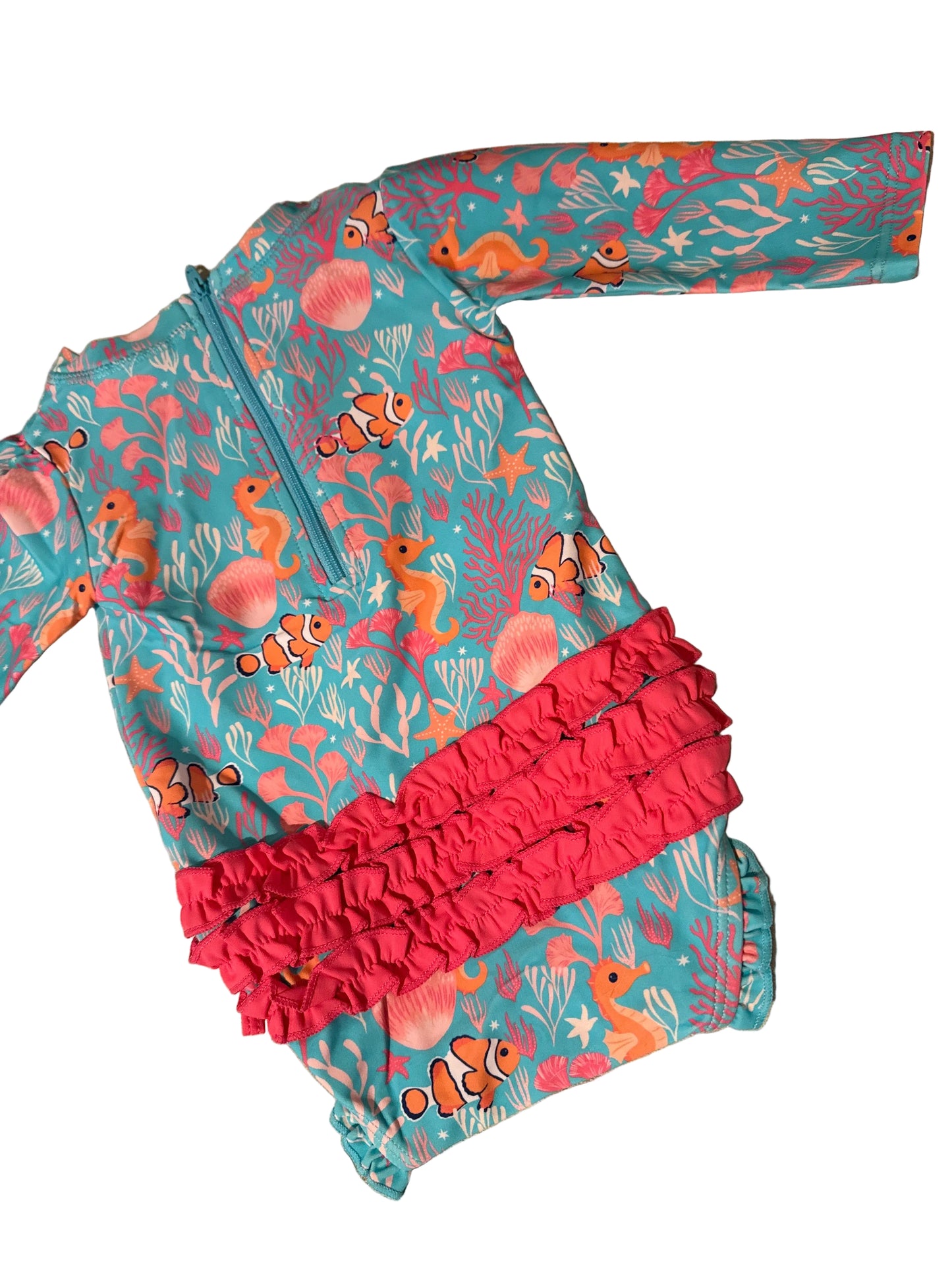 6-12m swim: Ruffle Butts NWT
