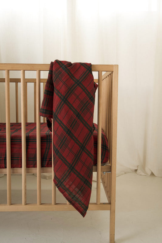 Muslin Swaddle | Christmas Plaid