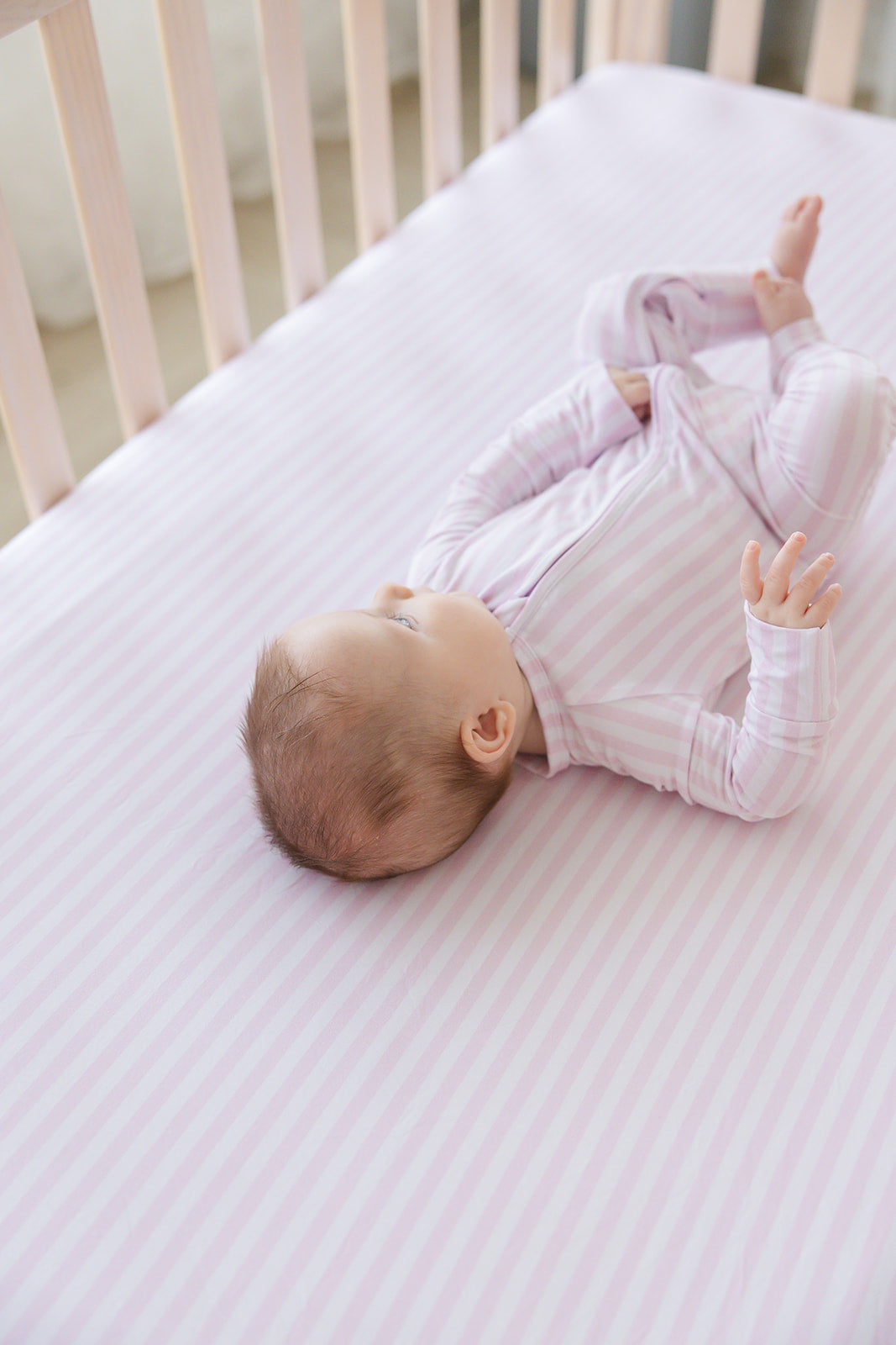 Pink Stripes - Crib Sheet