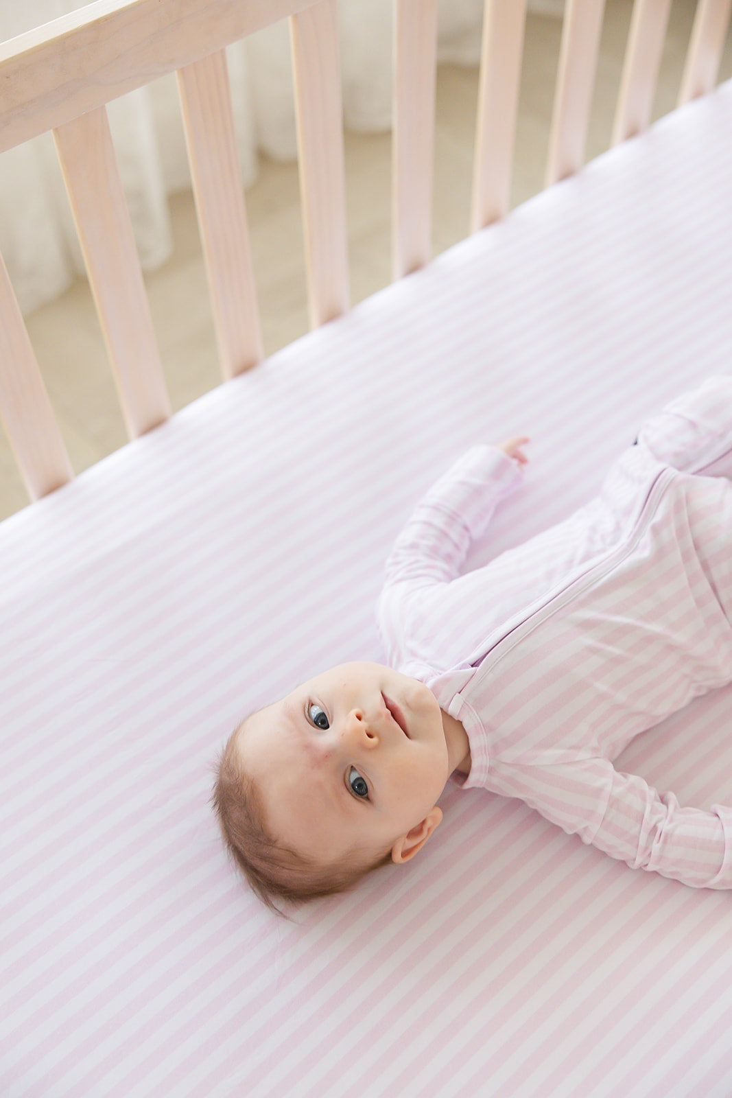 Pink Stripes - Crib Sheet