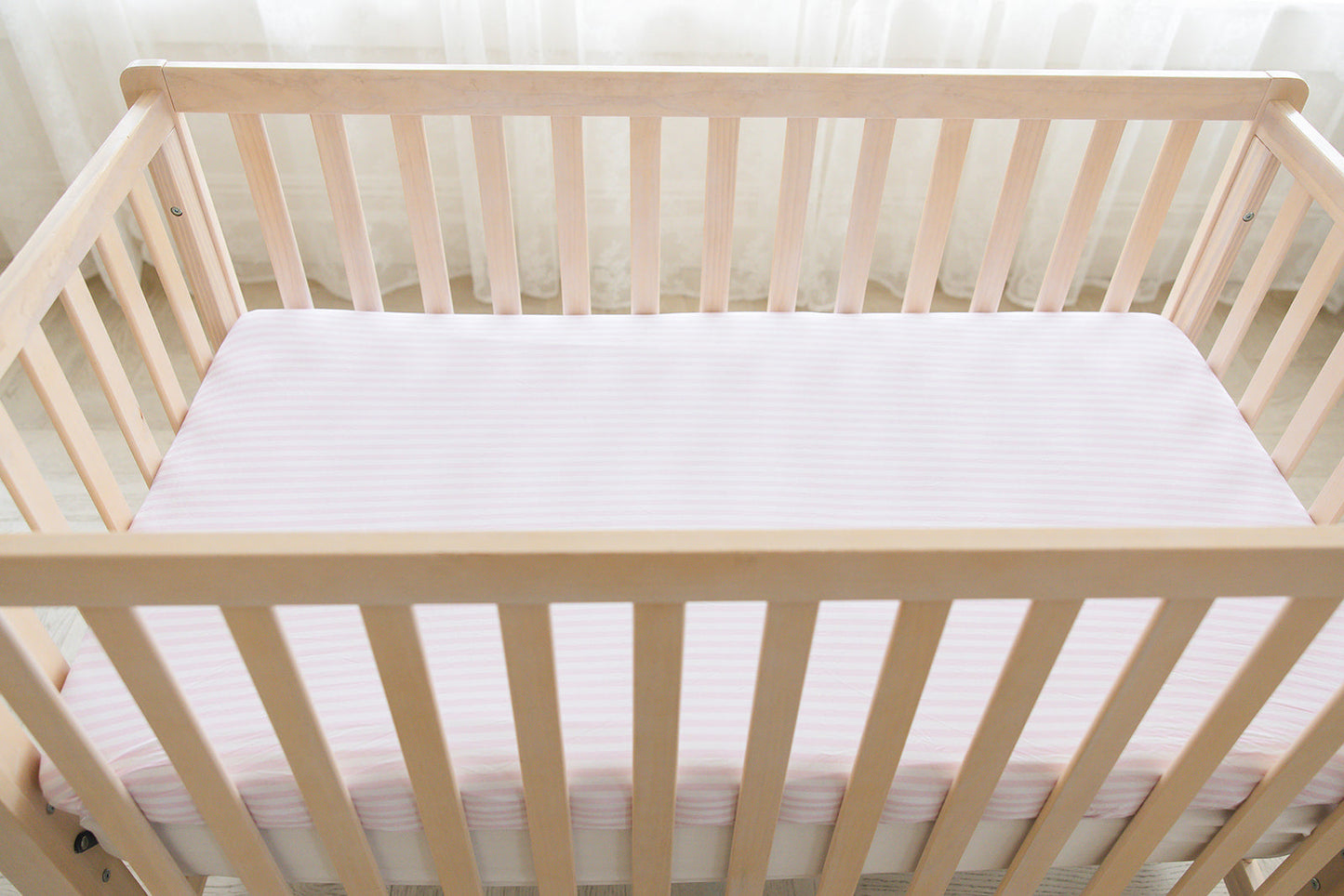 Pink Stripes - Crib Sheet