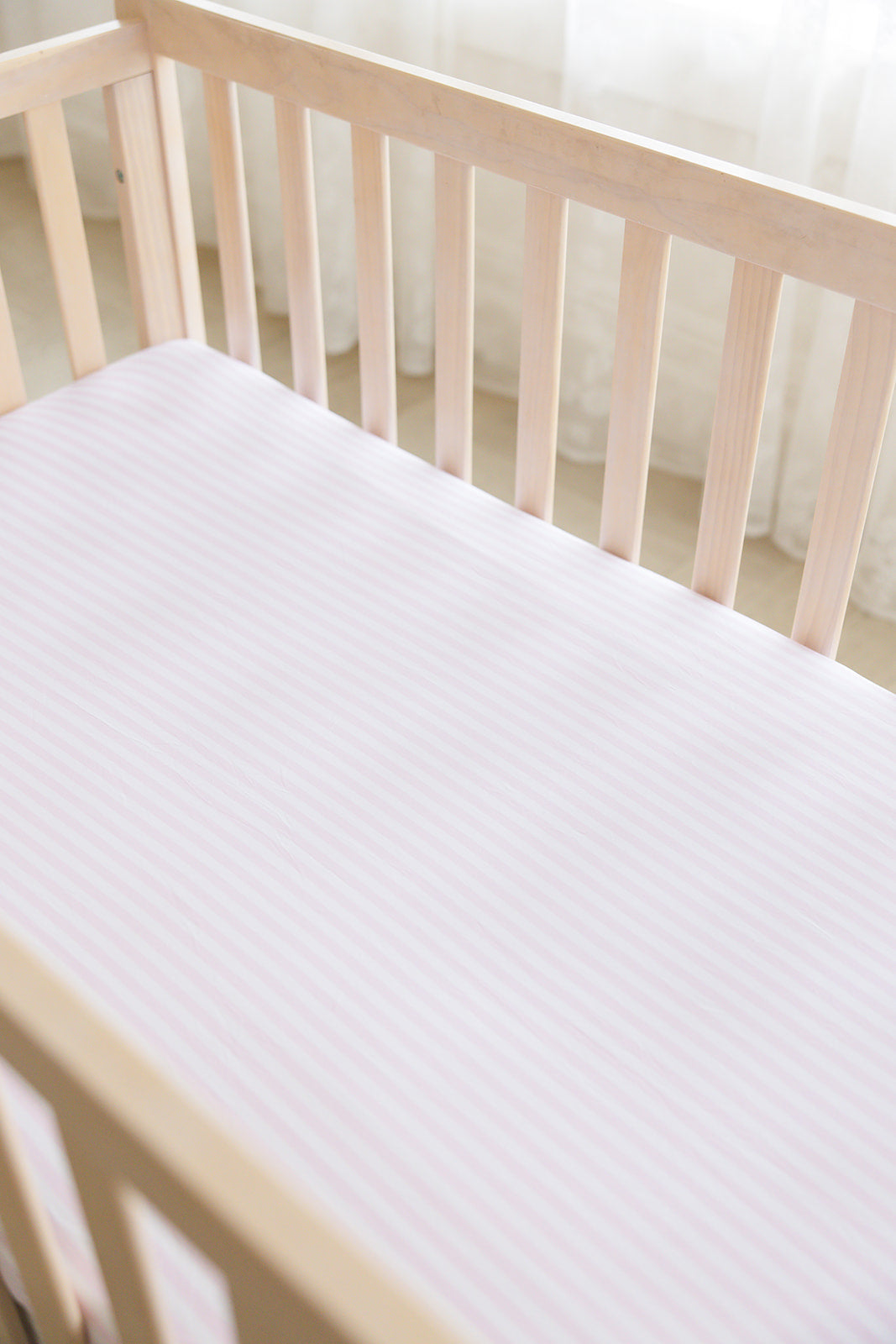 Pink Stripes - Crib Sheet