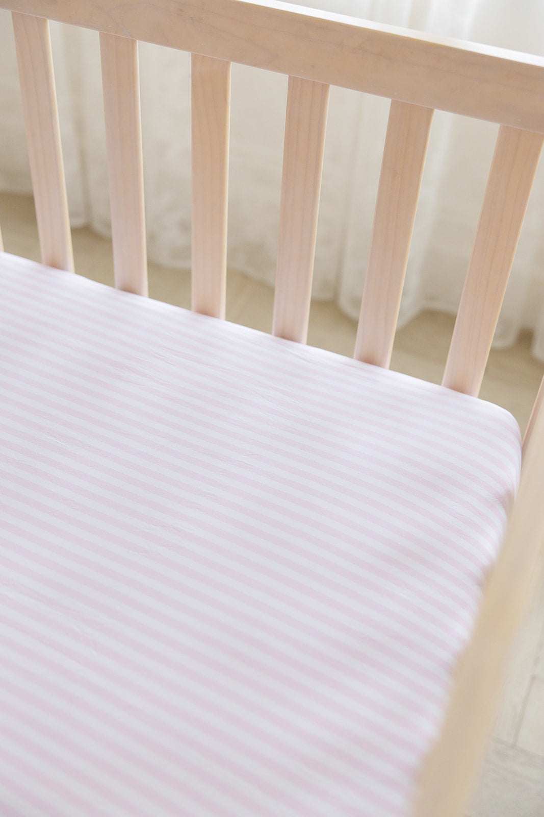 Pink Stripes - Crib Sheet