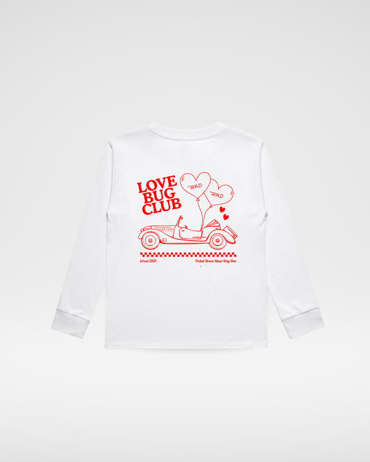 THE LOVE BUG CLUB TEE - WHITE LONG SLEEVE