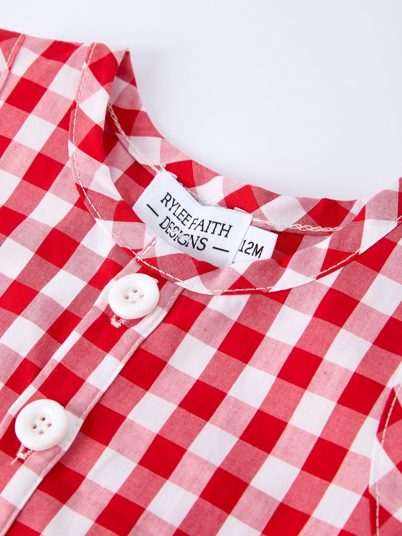 Summer Plaid Smocked Ruffle Boys Romper