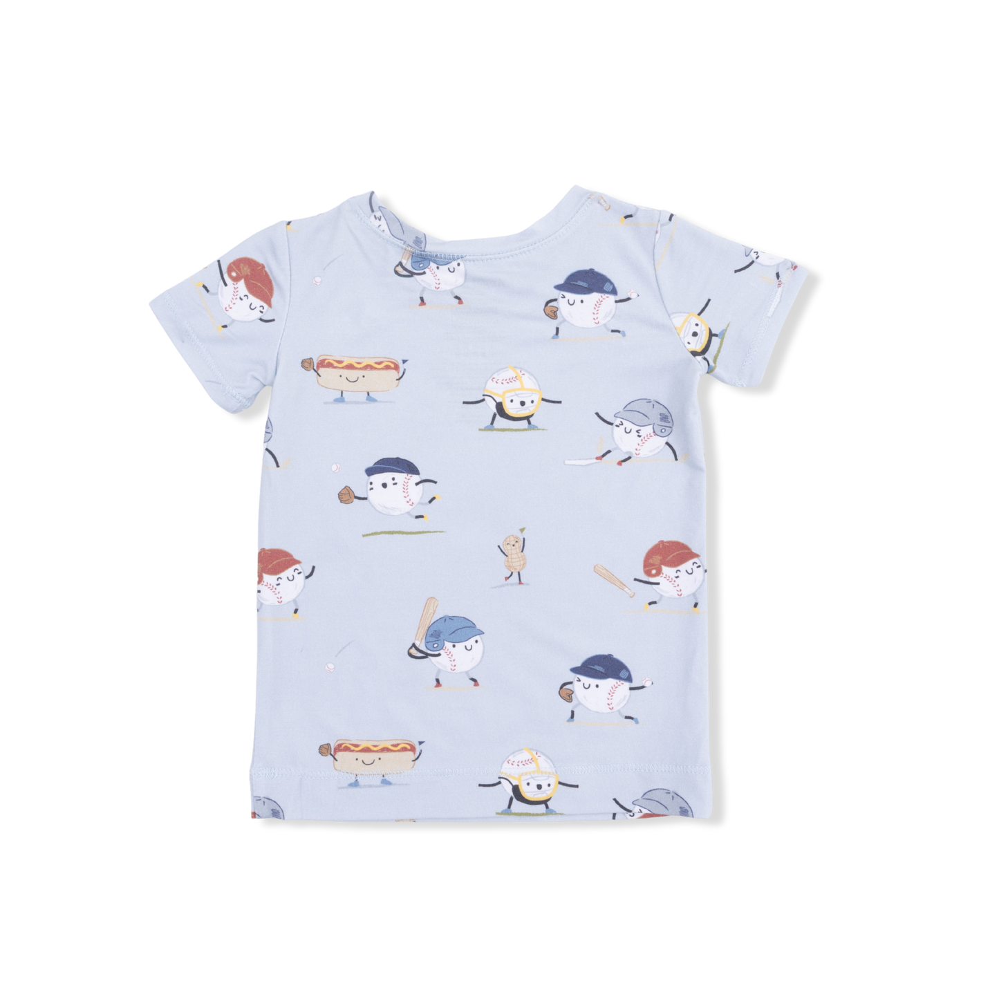 Baseballs Playing Baseball - Short Sleeve pj Set