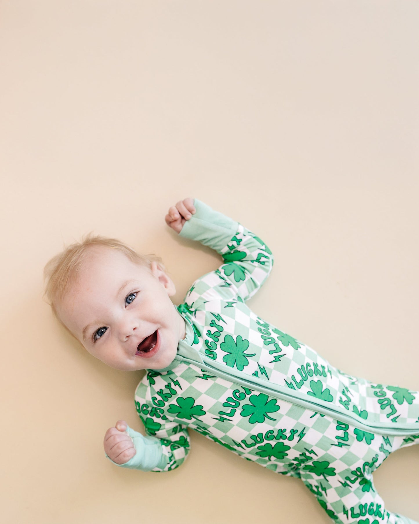 Bamboo Zip Romper | Lucky Shamrock