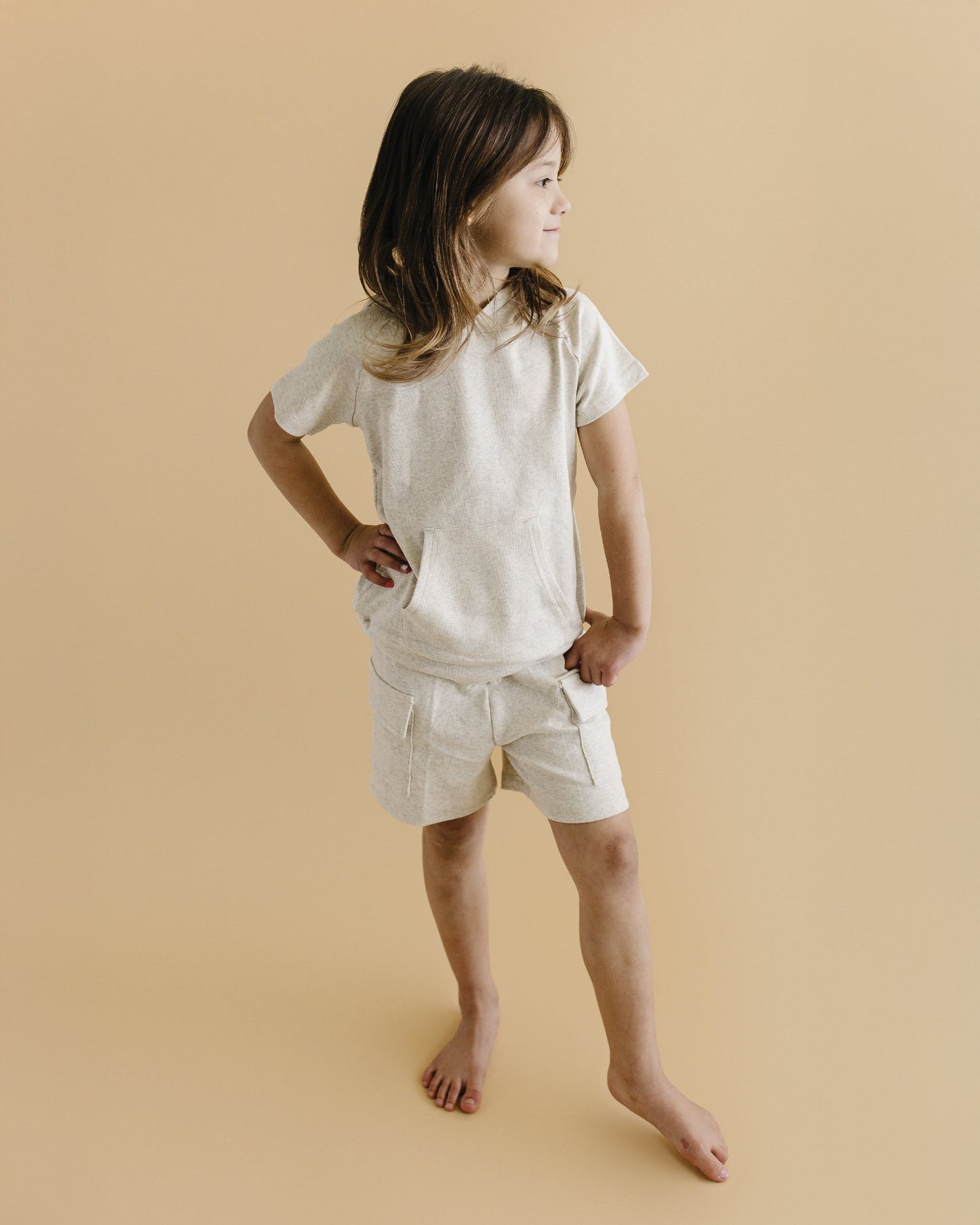 Cargo Shorts Set | Oatmeal