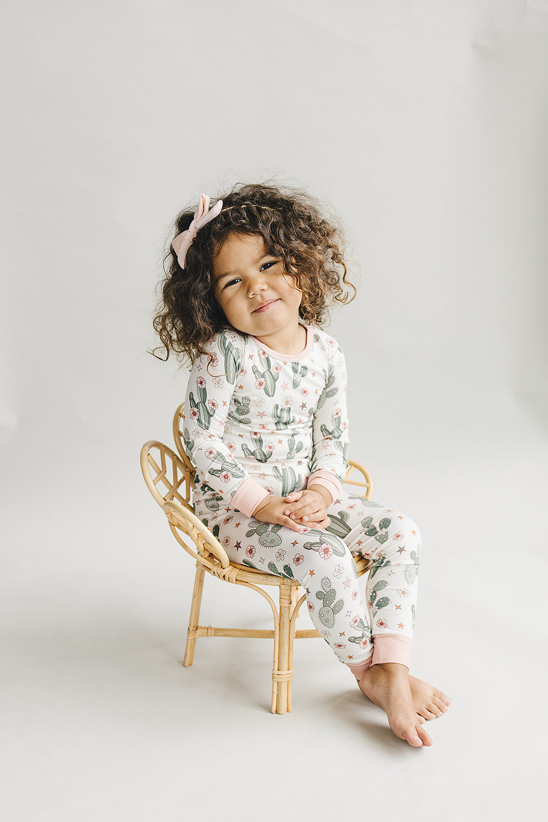 Bamboo Two Piece Set | Cactus Flowers