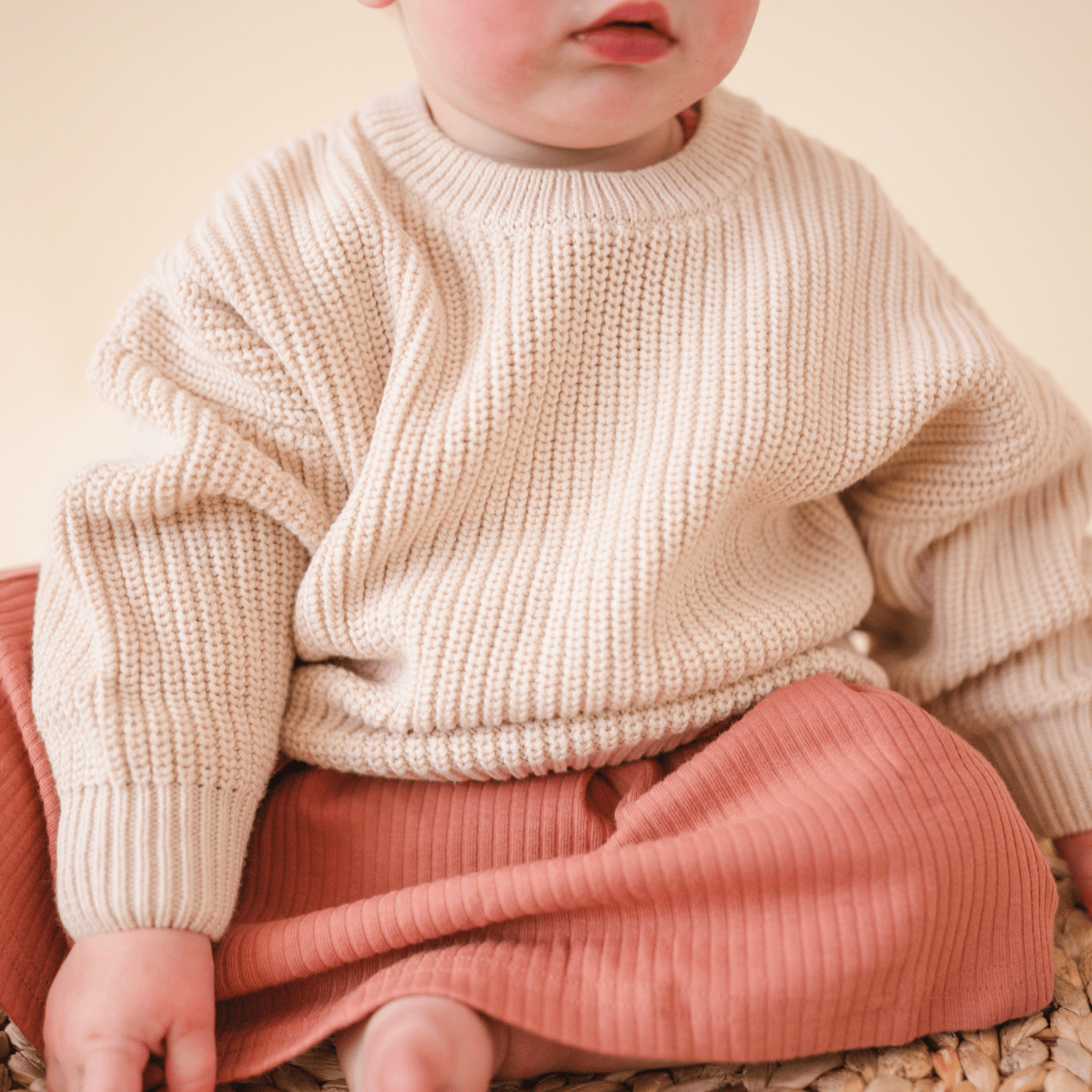 Sutton Chunky Knit Oversized Sweater - Vanilla