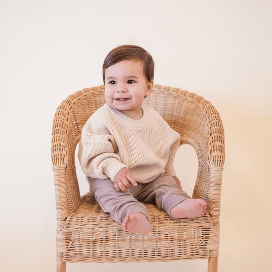Sutton Chunky Knit Oversized Sweater - Vanilla