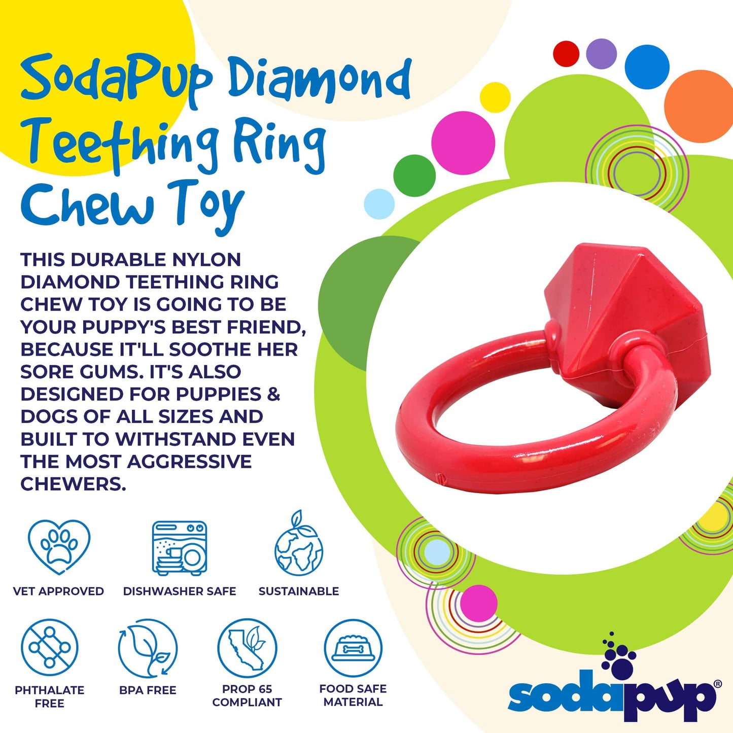 Diamond Ring Durable Teething Ring