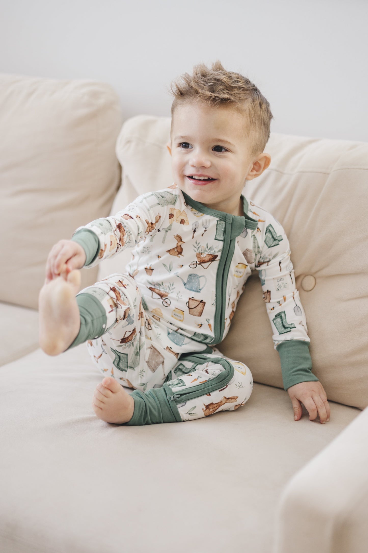 Cottontail Garden Bamboo Zippy Romper