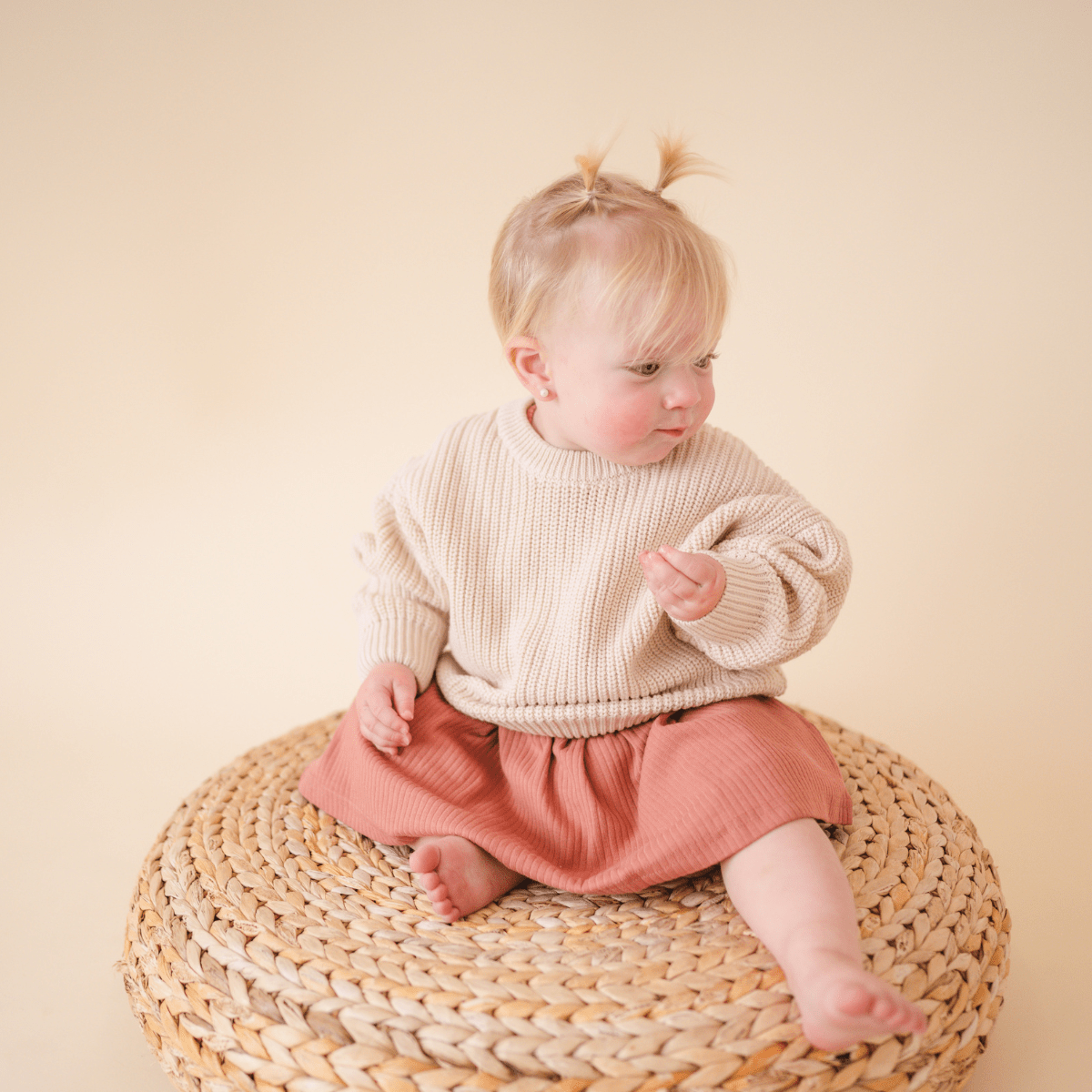 Sutton Chunky Knit Oversized Sweater - Vanilla