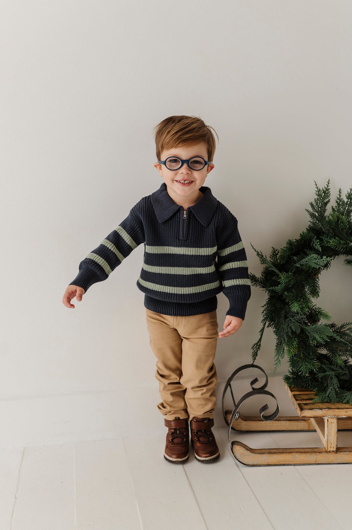 Boys Twill Pants in Khaki
