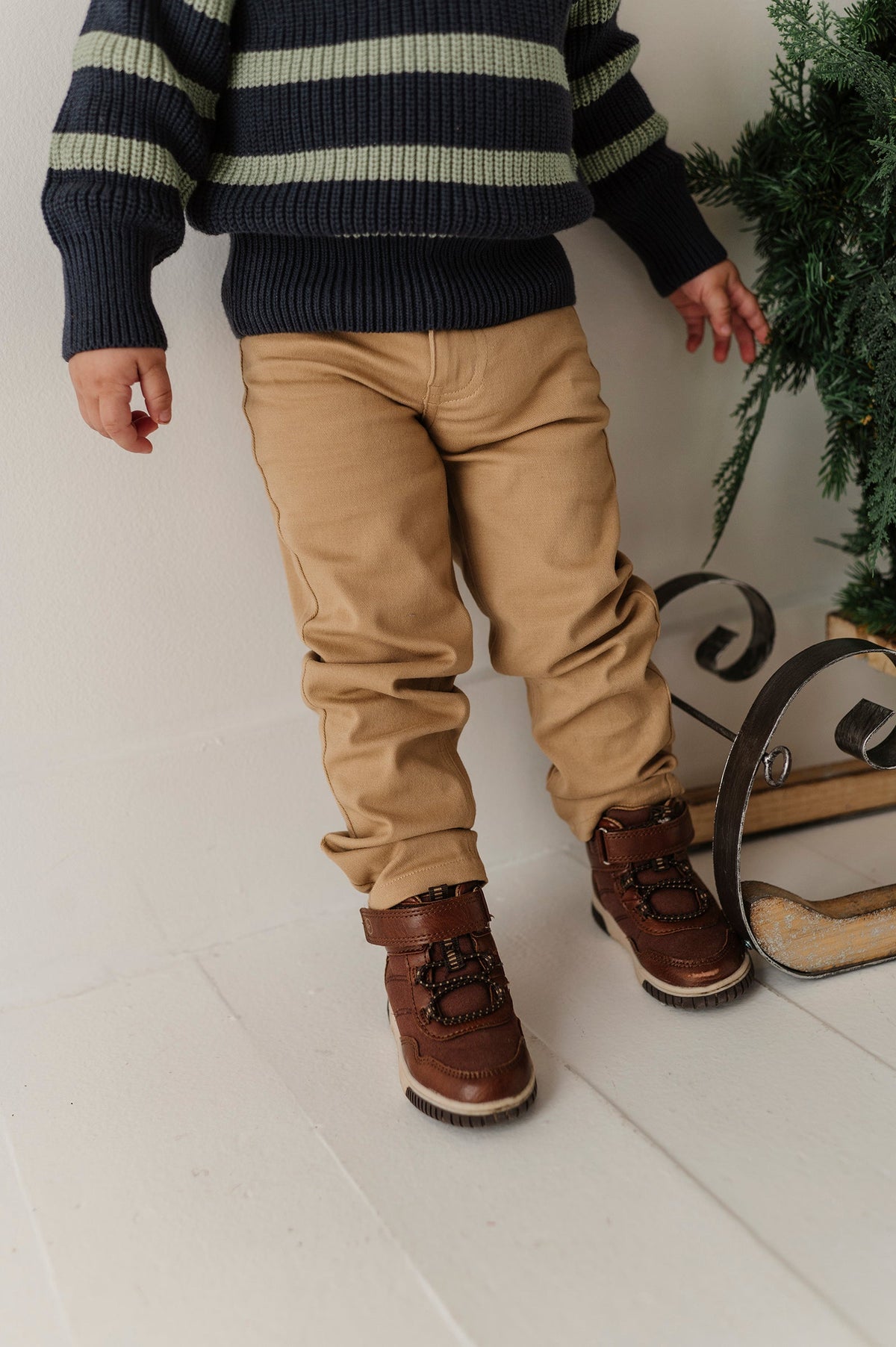 Boys Twill Pants in Khaki