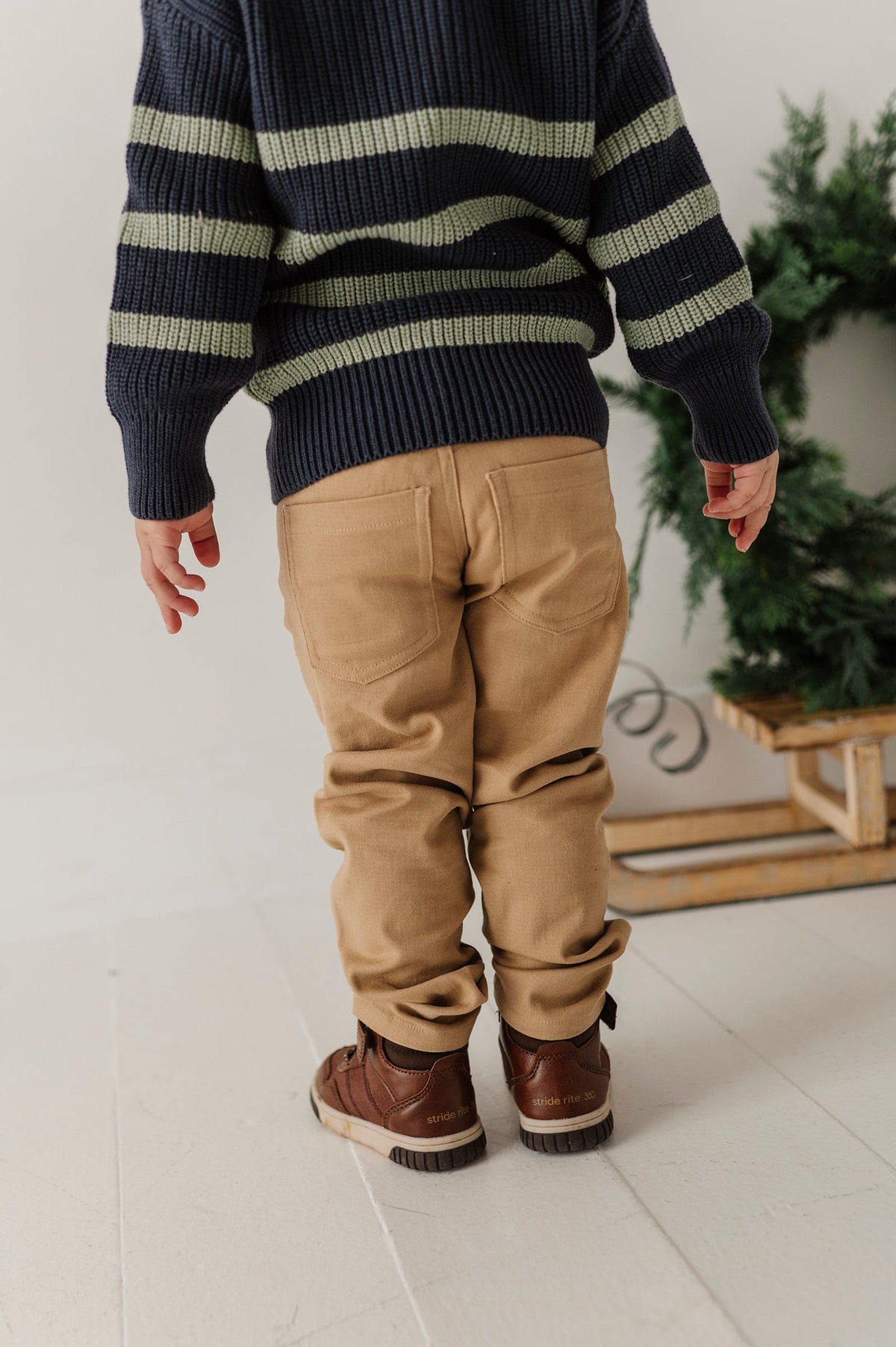 Boys Twill Pants in Khaki