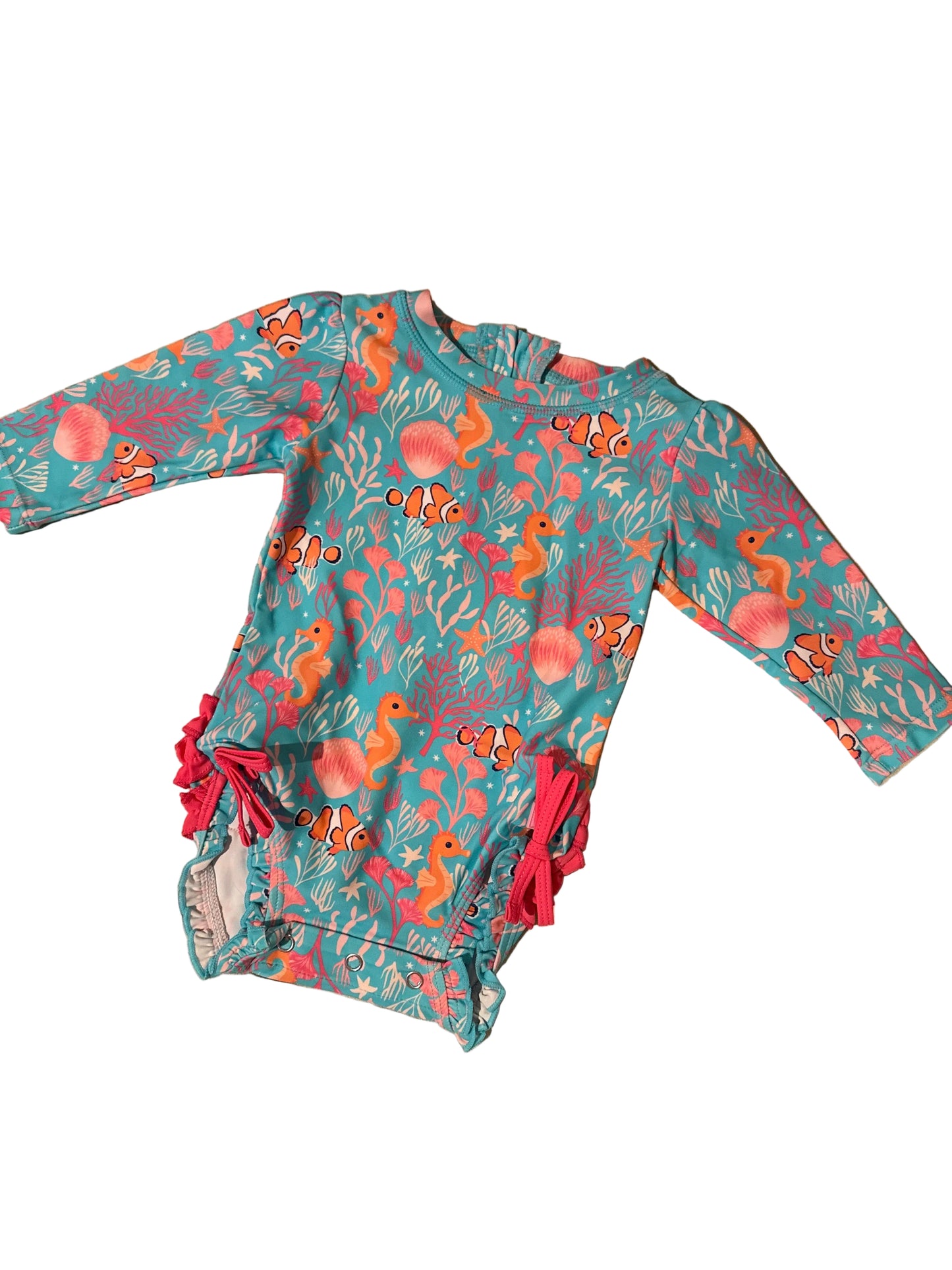 6-12m swim: Ruffle Butts NWT