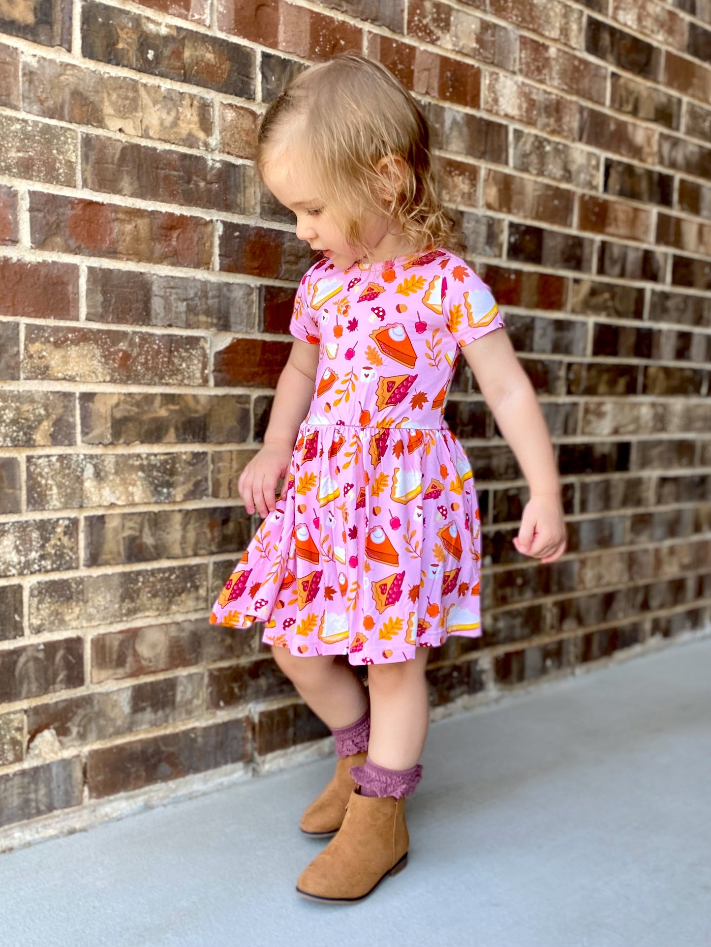 Short Sleeve Twirl Dress - Sweet As Pie