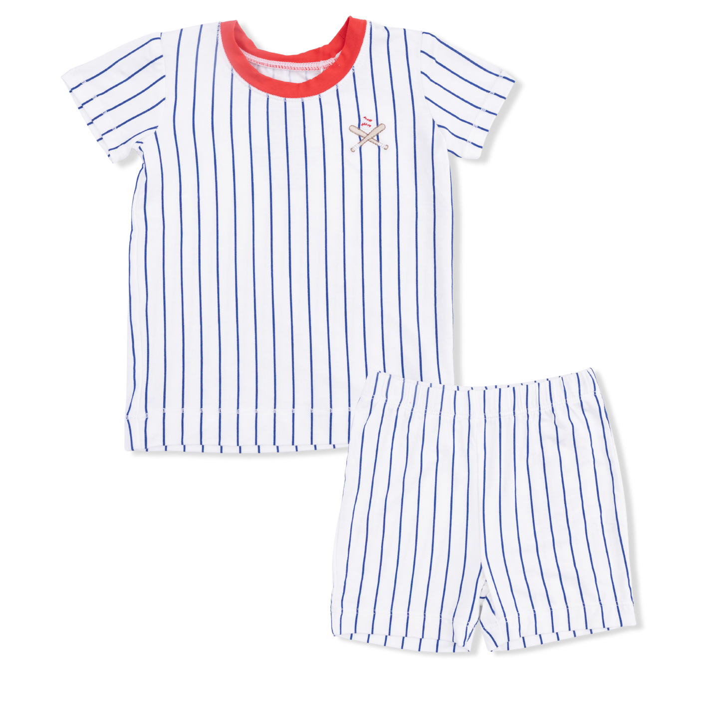 Baseball Stripe - pj Short Set