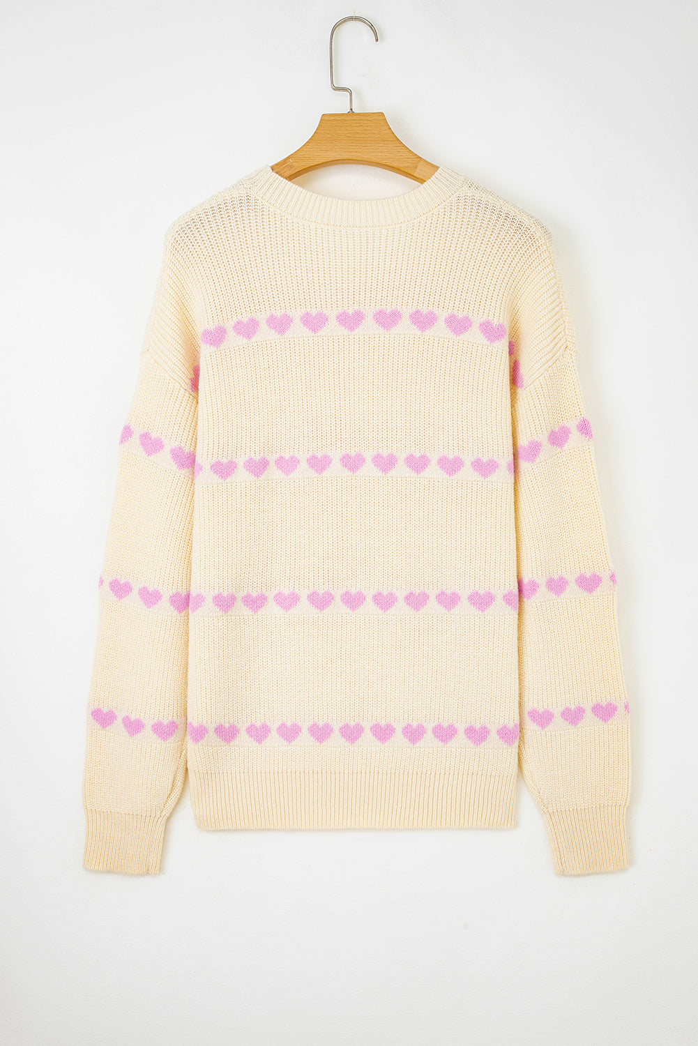 Navy Valentine Ribbed Knit Sweater