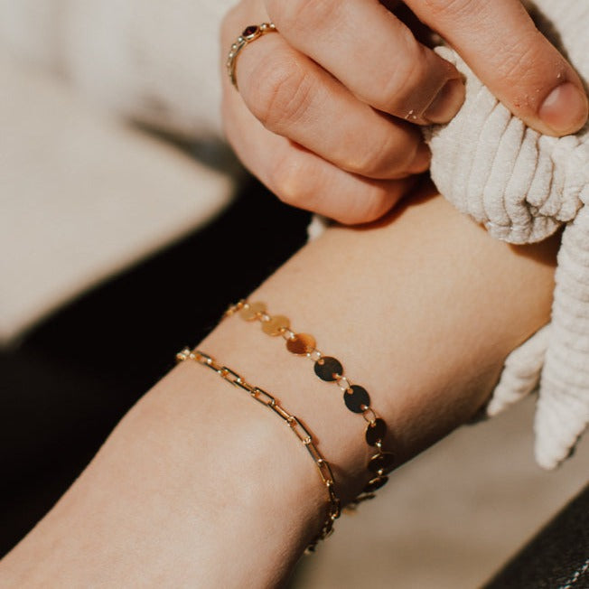 Chloe Gold Filled Coin Bracelet