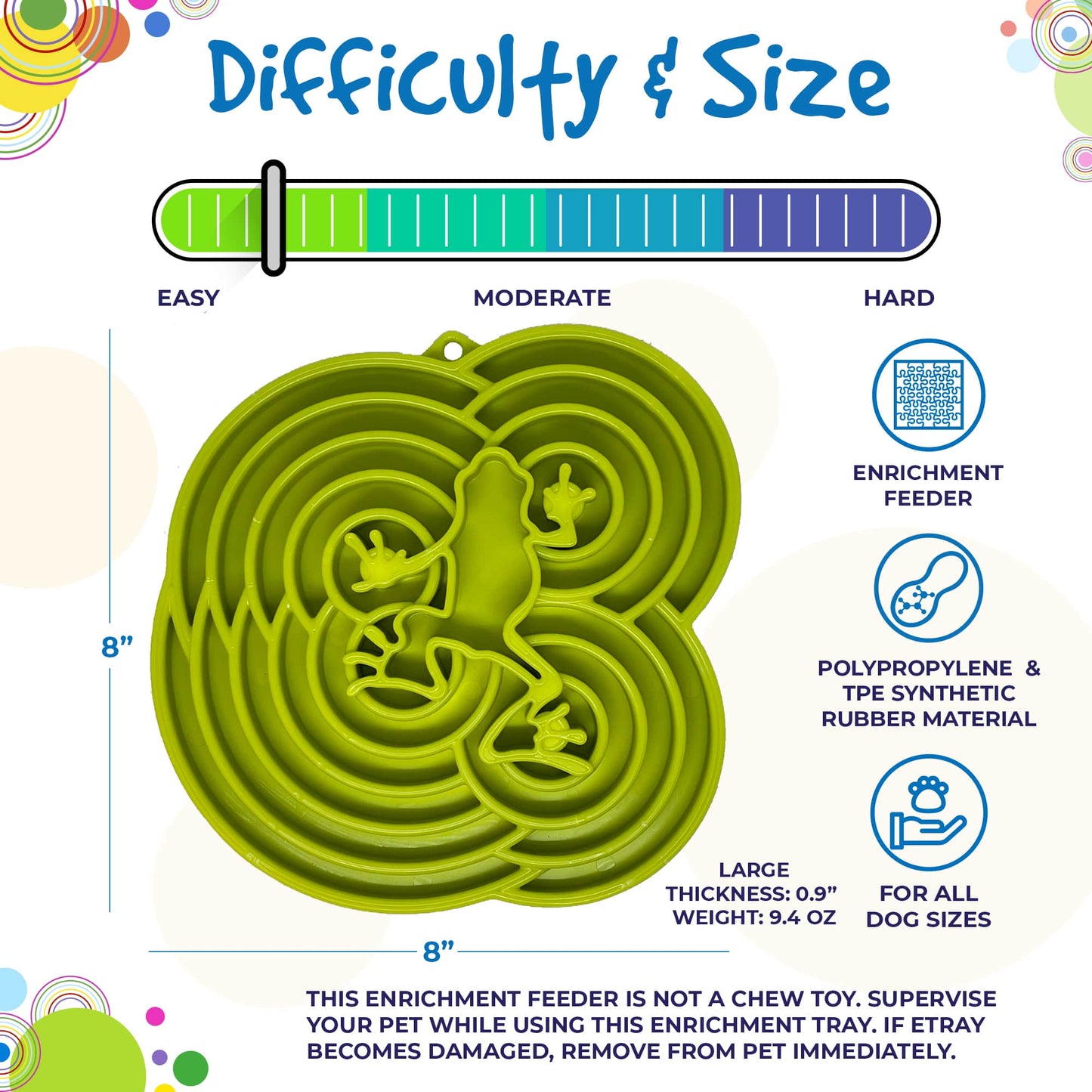 Water Frog Design eTray Enrichment Tray for Dogs