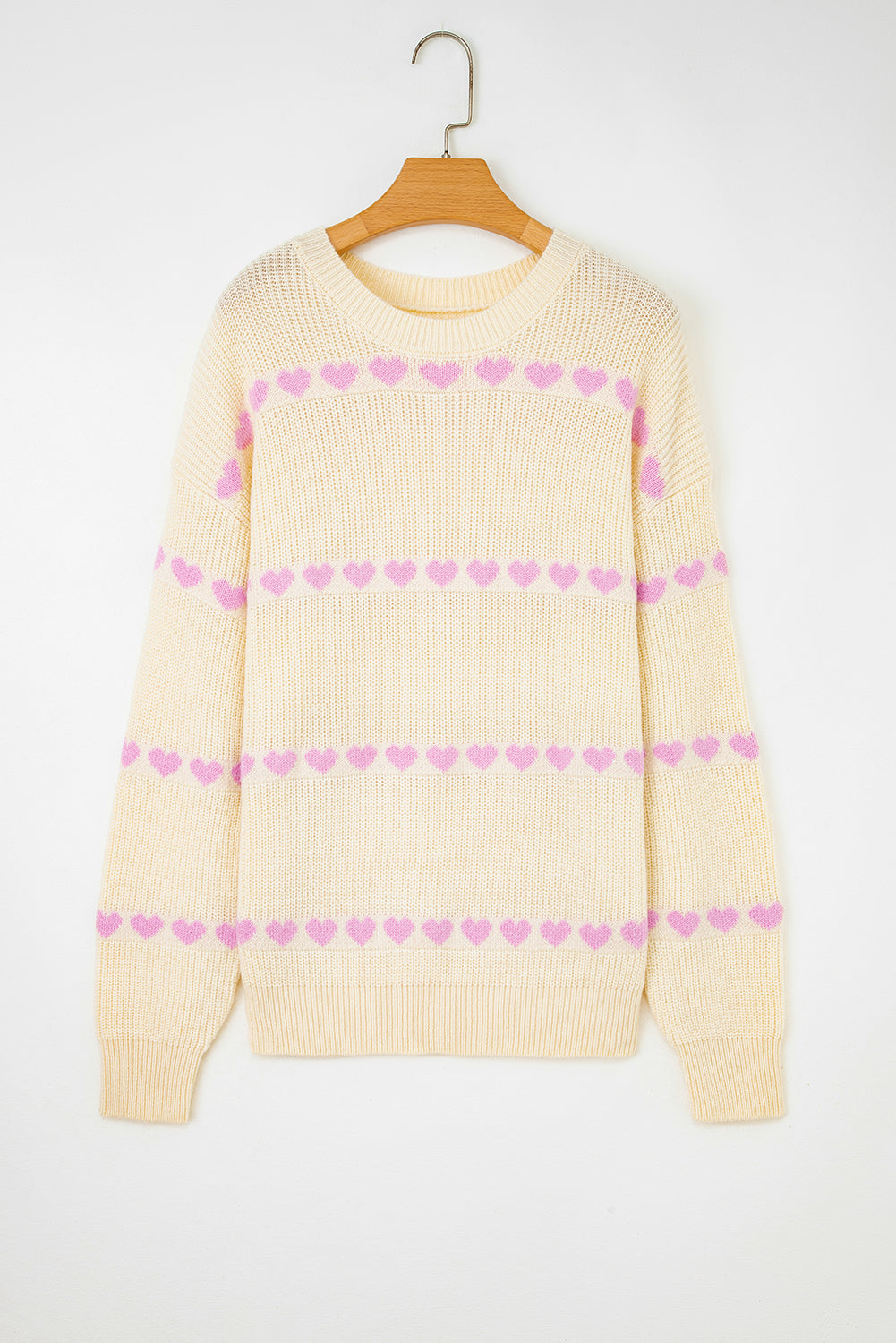Navy Valentine Ribbed Knit Sweater