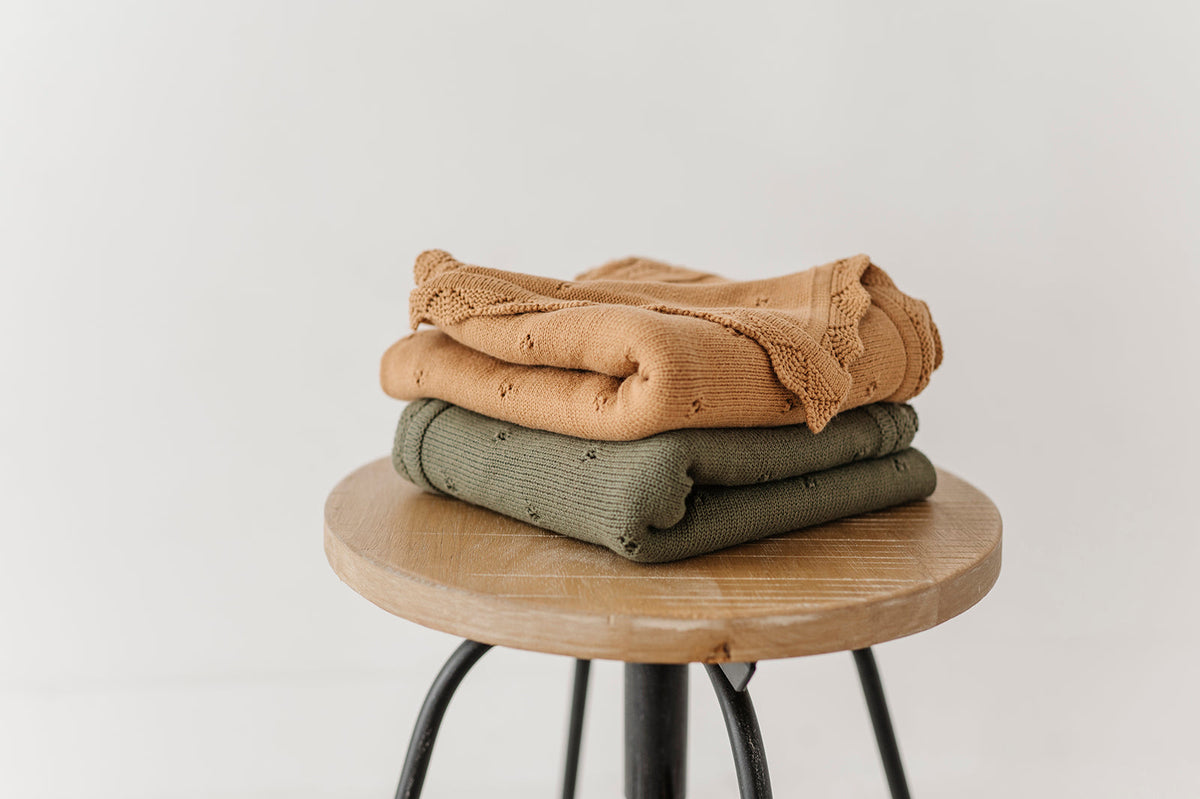 Knit Blanket in Woodland Moss