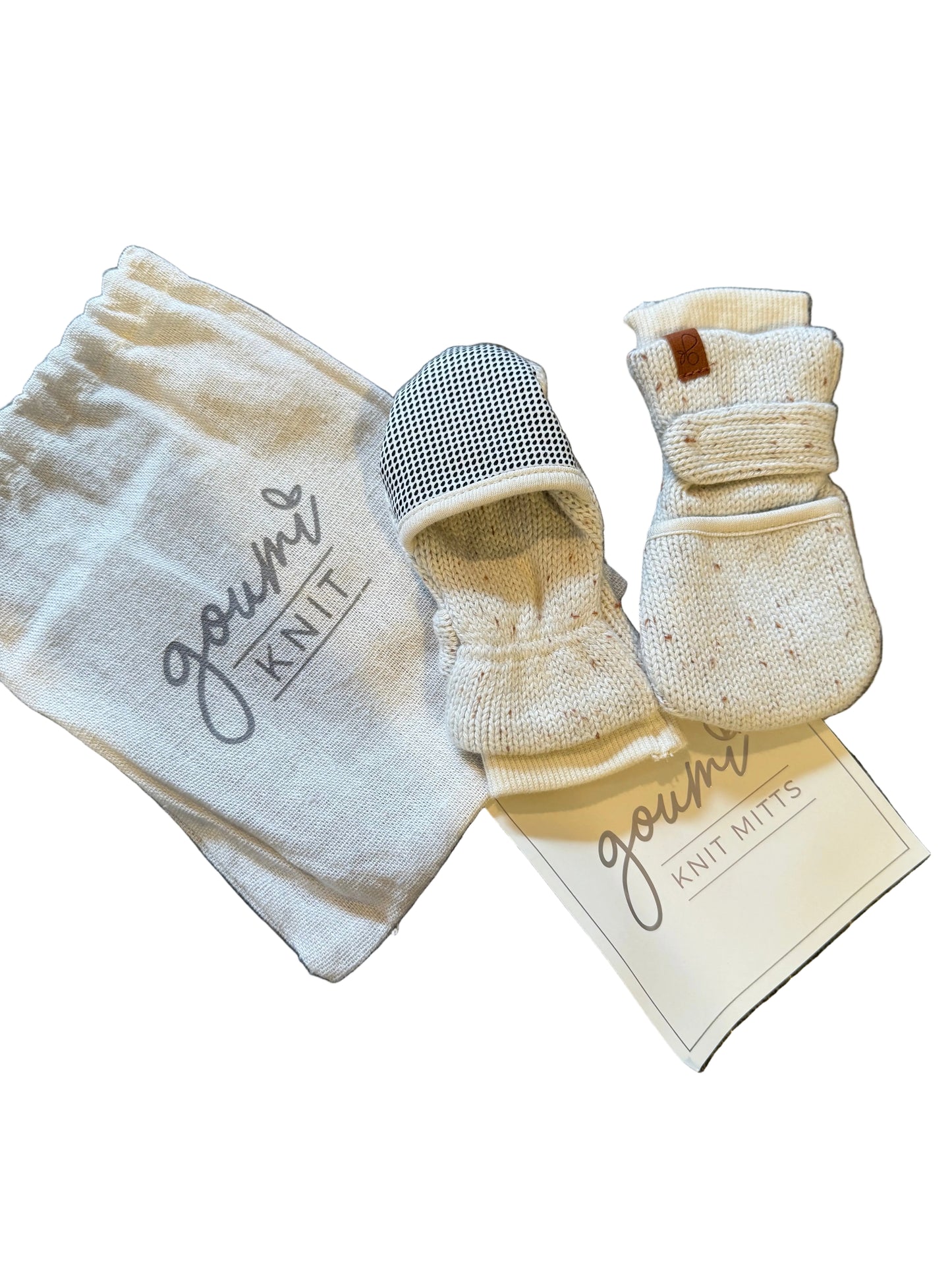 0-3m goumi knit mitts NIB